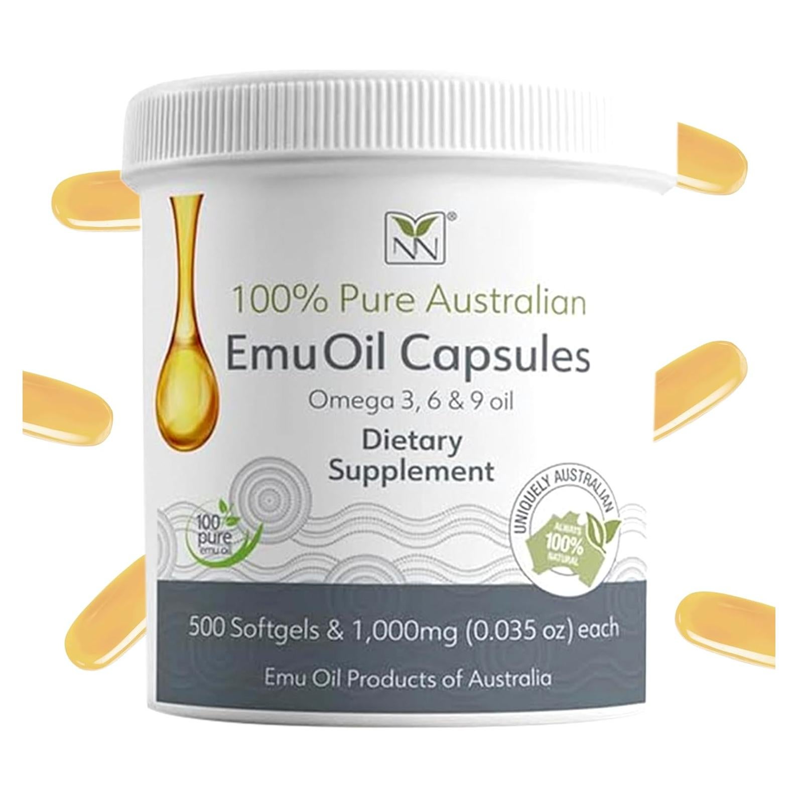 Cápsulas de Aceite de Emú Y-Not Natural 1000mg - 500 Unidades