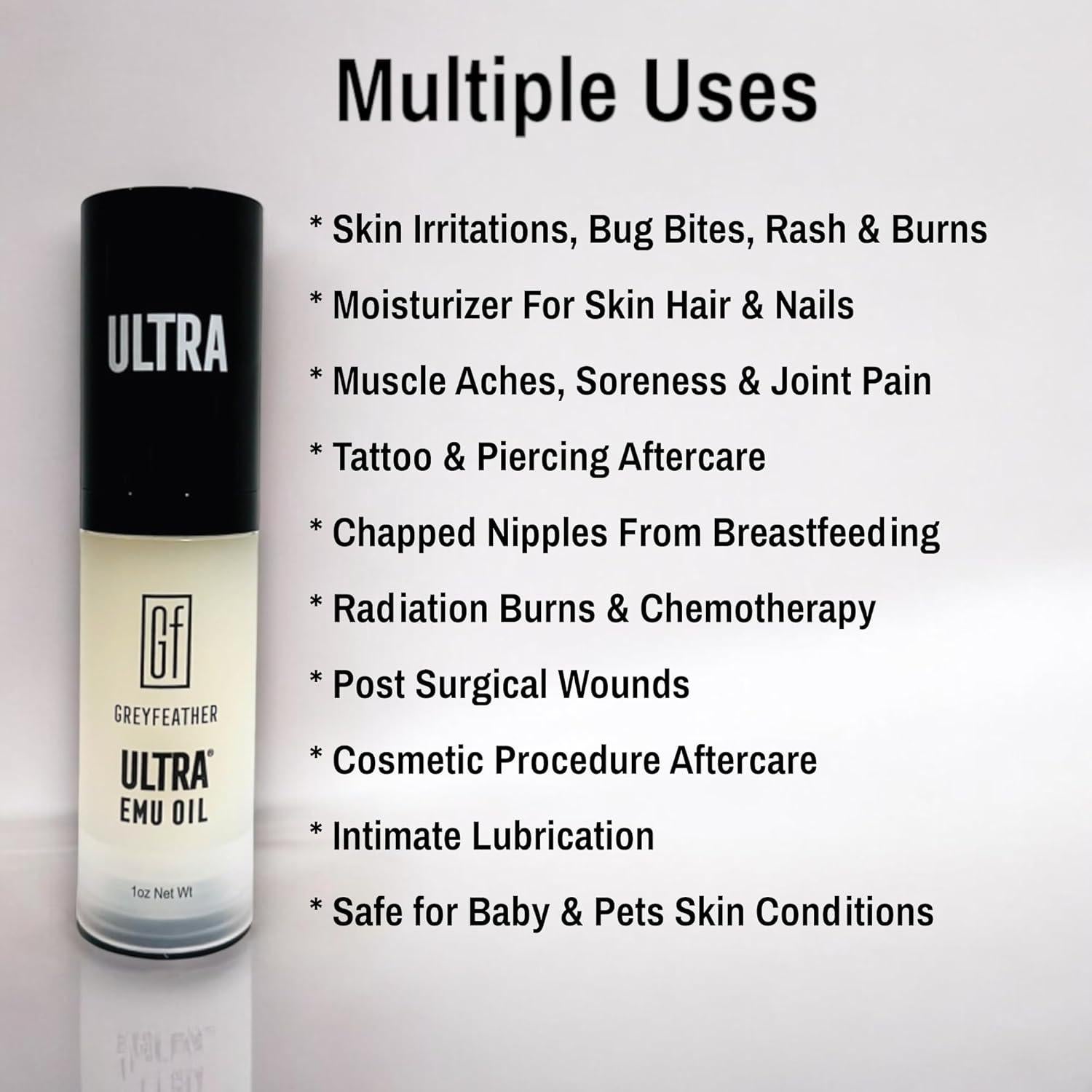 Aceite de Emú Ultra Greyfeather - 45% Antiinflamatorio 68g