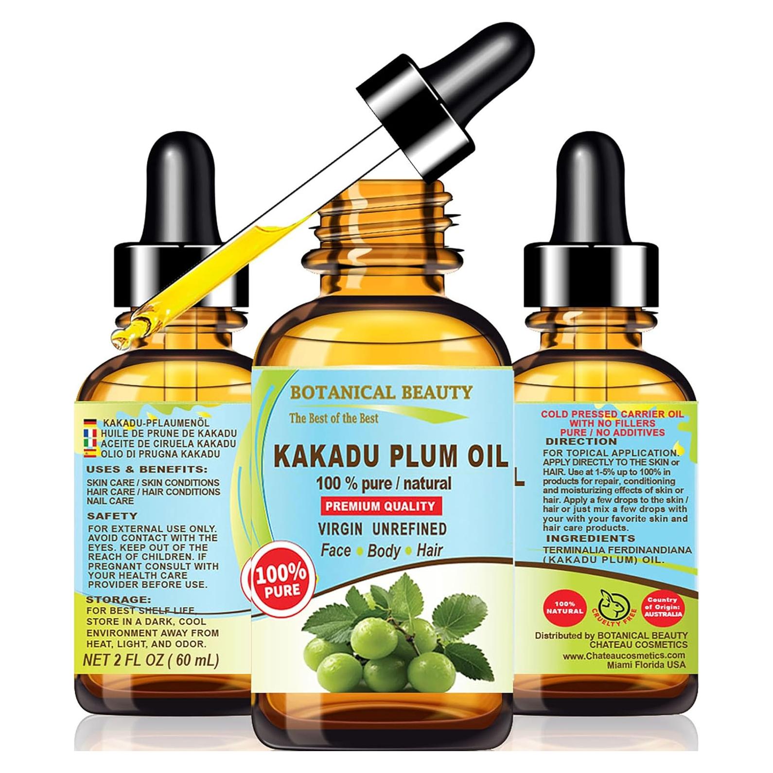 Aceite de Ciruela KAKADU 100% Puro Virgen 30 ml - Hidratante Facial y Capilar
