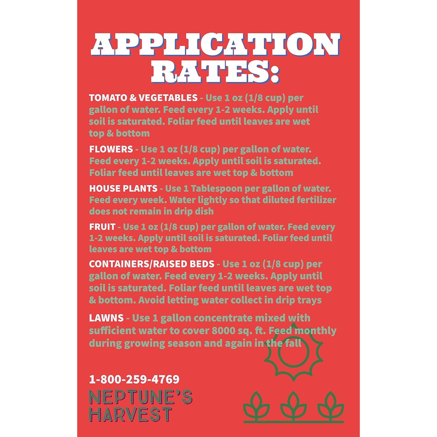 Fertilizante Líquido Neptune's Harvest 2-4-2 para Vegetales 1.02 L