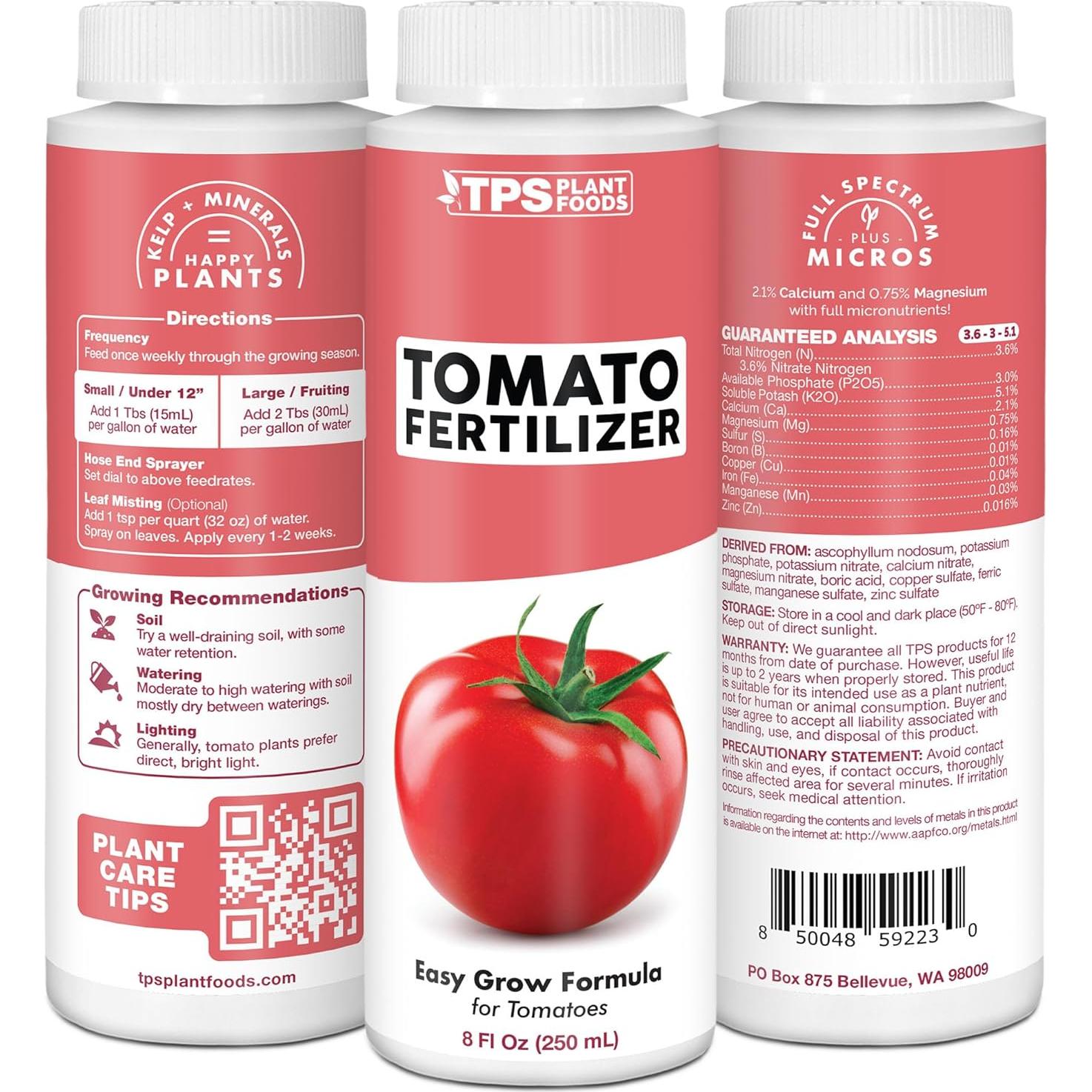 Fertilizante Líquido para Tomate TPS Nutrients 250ml