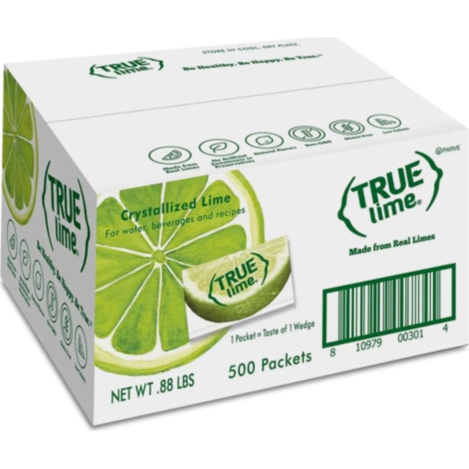 True Lime 500 Paquetes Saborizantes de Lima Cristalizada