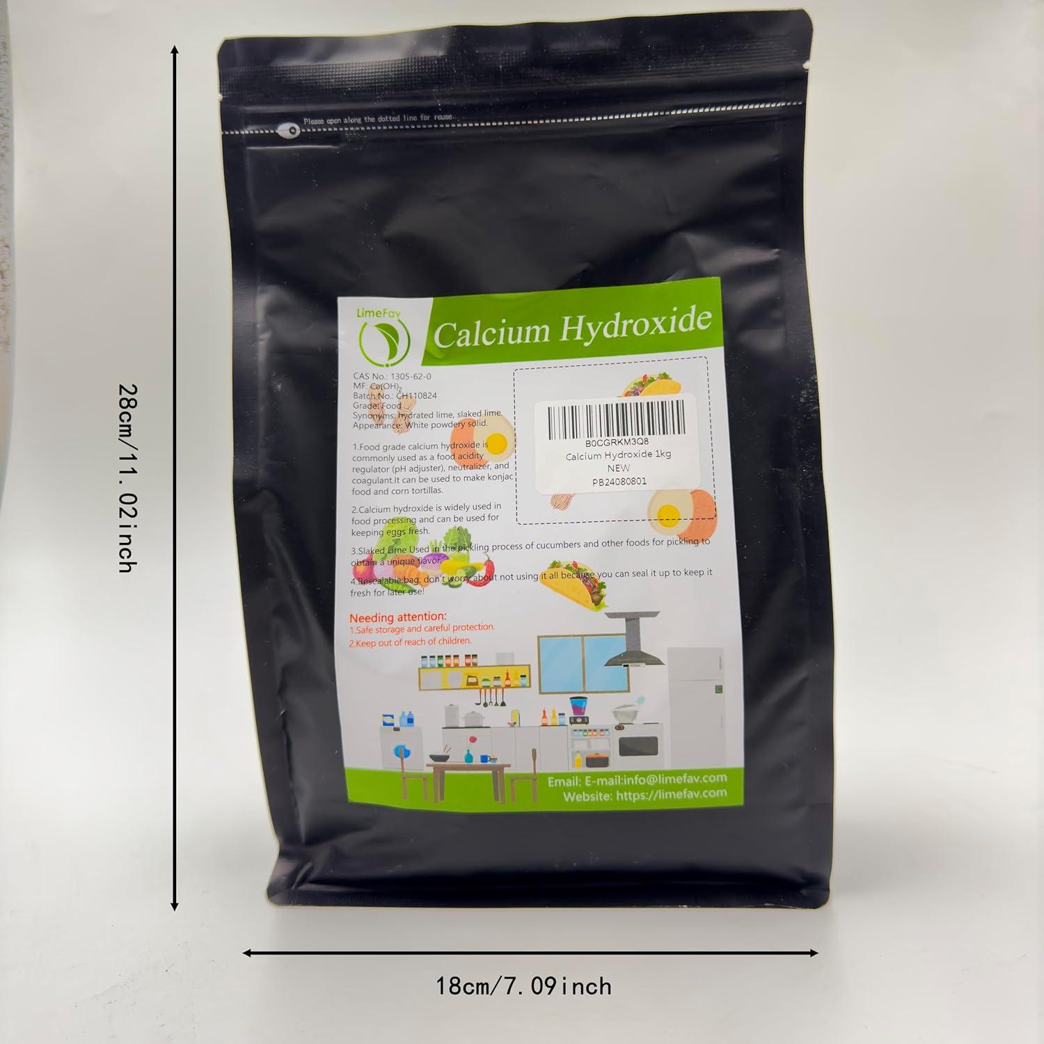 Hidróxido de Calcio Grado Alimenticio LimeFav 1kg Regulador pH