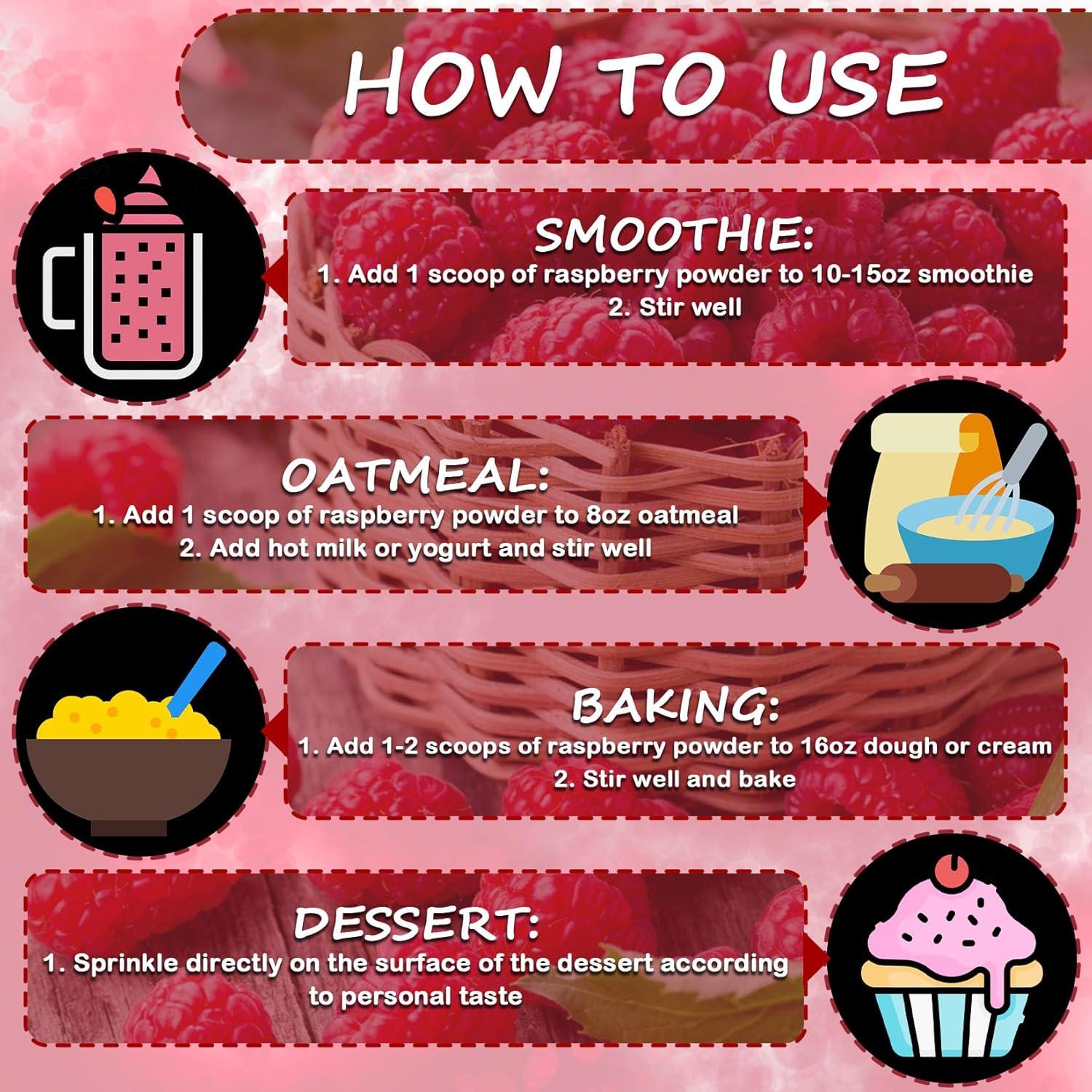 Polvo de Frambuesa Liofilizado 100% Natural - 85g