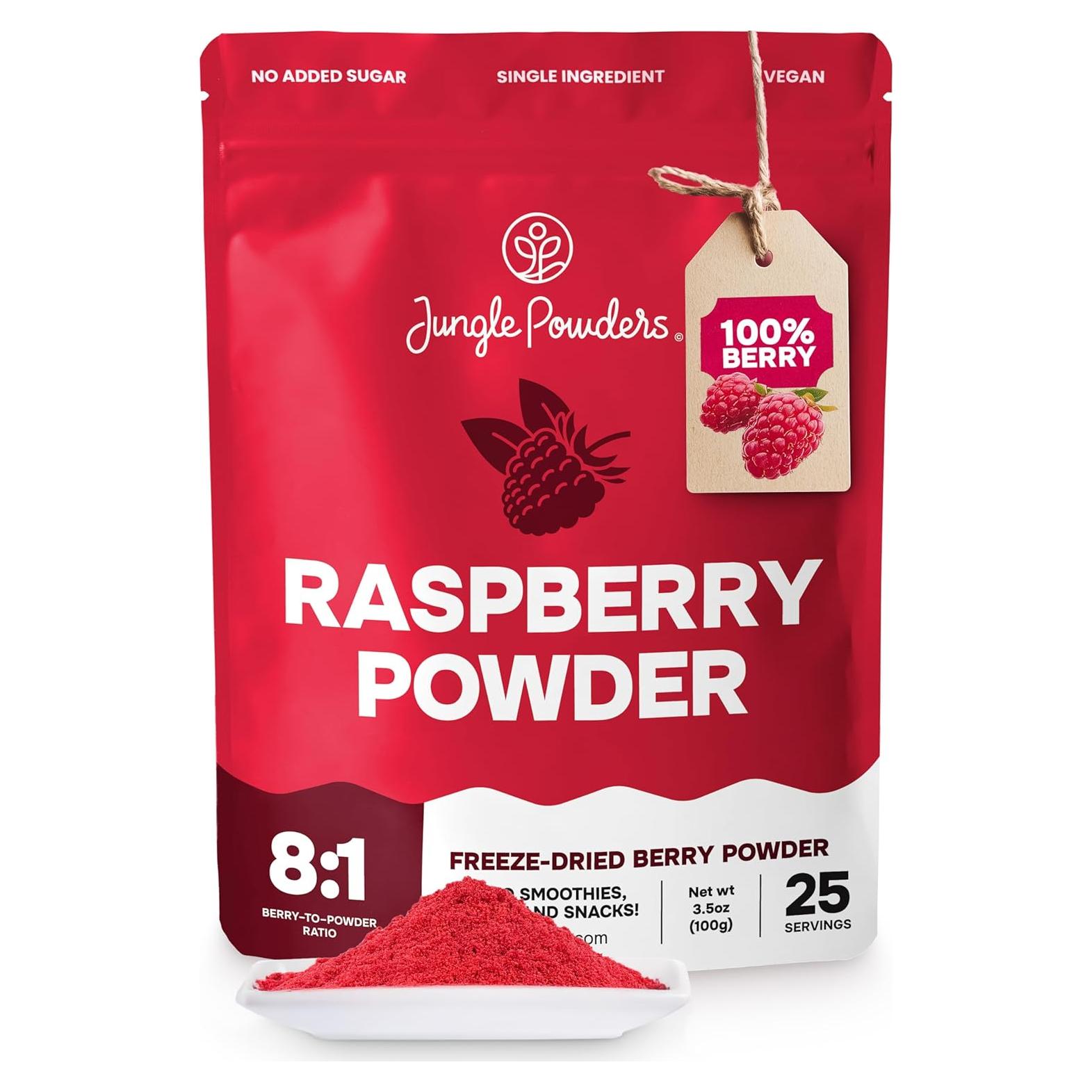 Polvo de Frambuesa Jungle Powders 99g Sin Azúcar Liofilizado