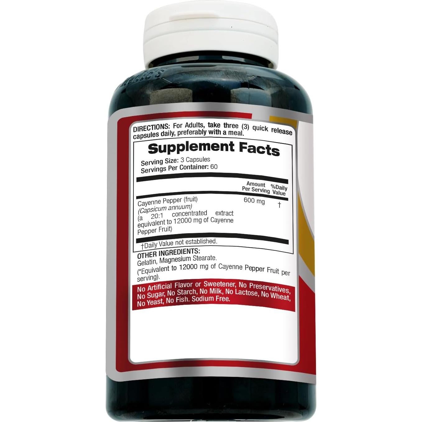 Cápsulas de Pimienta de Cayena Orgánica FITO MEDIC'S 600 mg