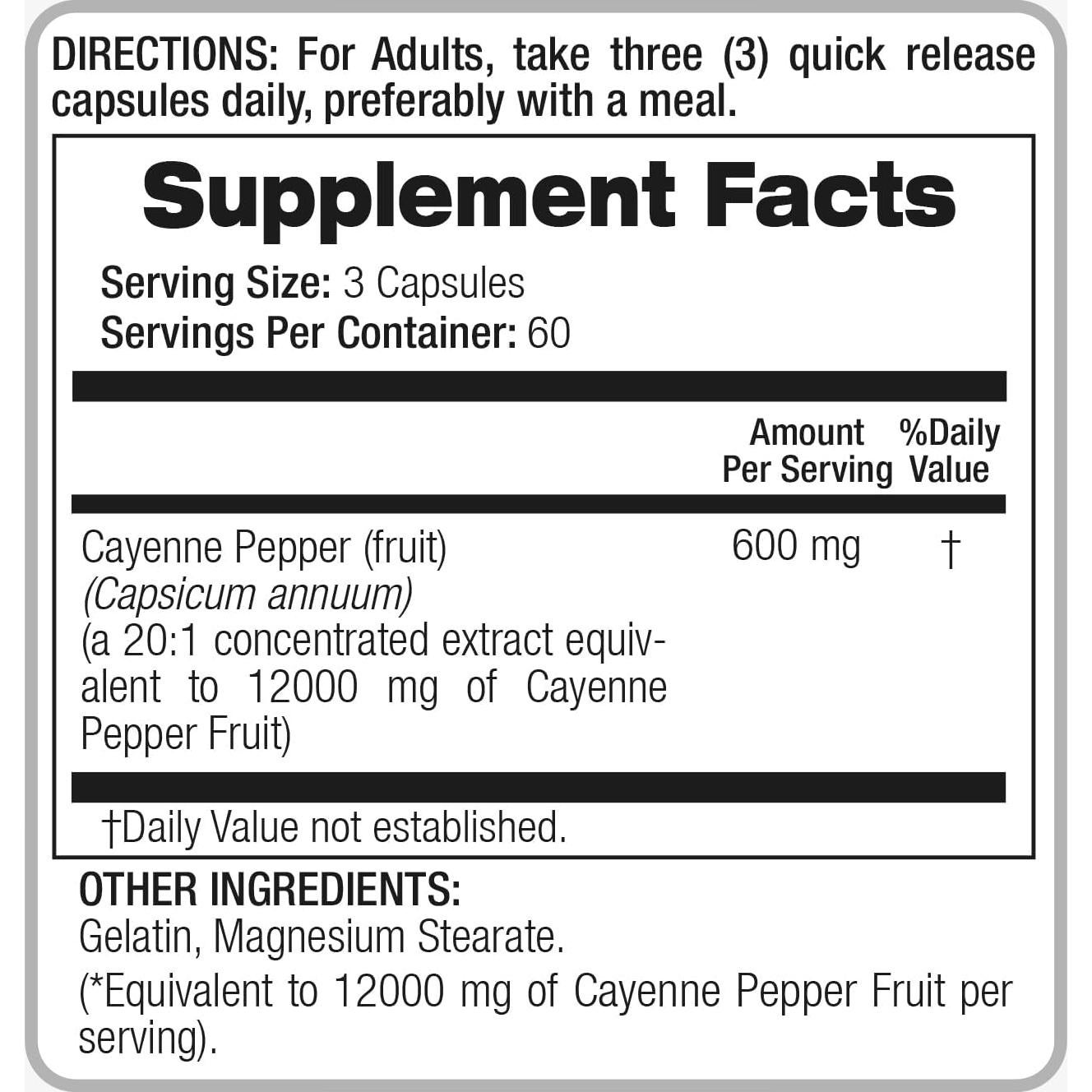 Cápsulas de Pimienta de Cayena Orgánica FITO MEDIC'S 600 mg