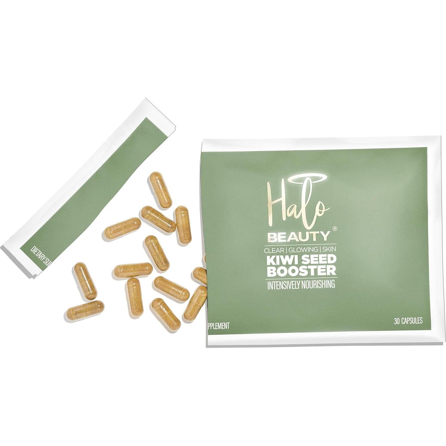 Suplemento Kiwi Seed Booster Halo Beauty - 30 Cápsulas Veganas