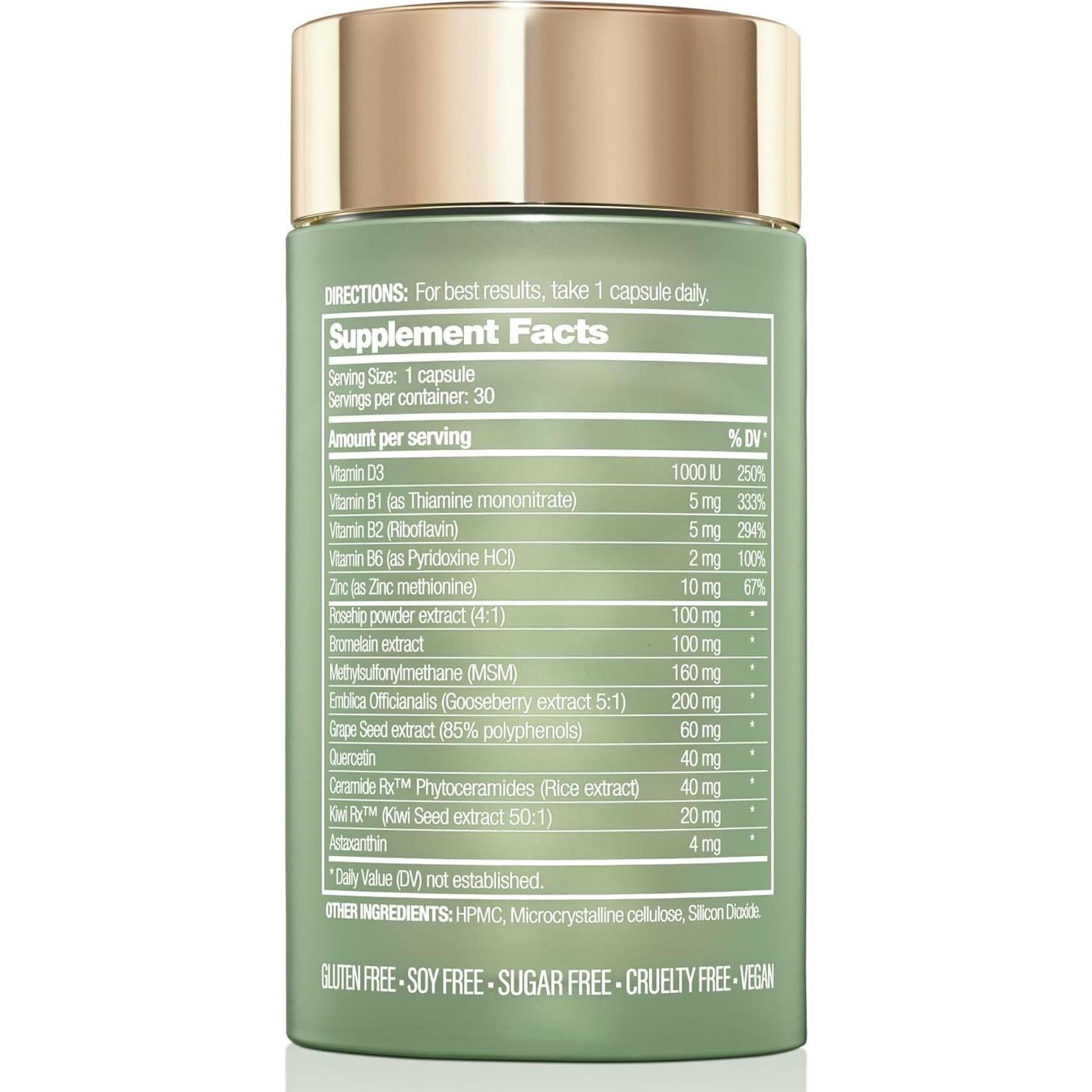 Suplemento Kiwi Seed Booster Halo Beauty - 30 Cápsulas Veganas