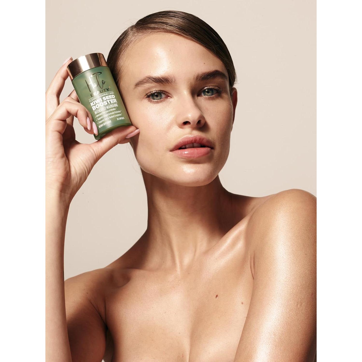 Suplemento Kiwi Seed Booster Halo Beauty - 30 Cápsulas Veganas