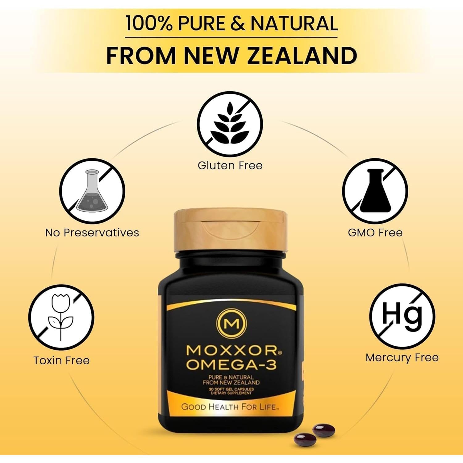 Cápsulas Omega 3 Moxxor de Mejillón de Labio Verde 60 Unidades