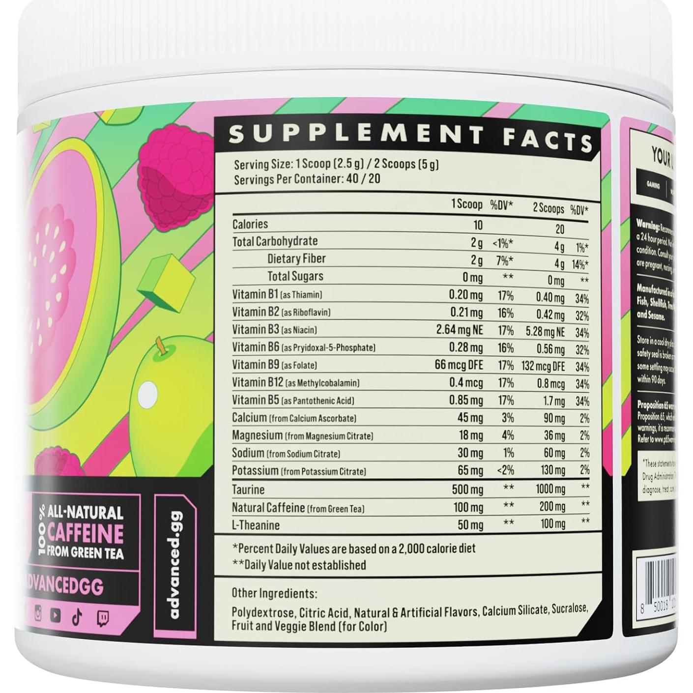 Fórmula Energizante Avanzada con Electrolitos - Baya de Guayaba - 40 Porciones