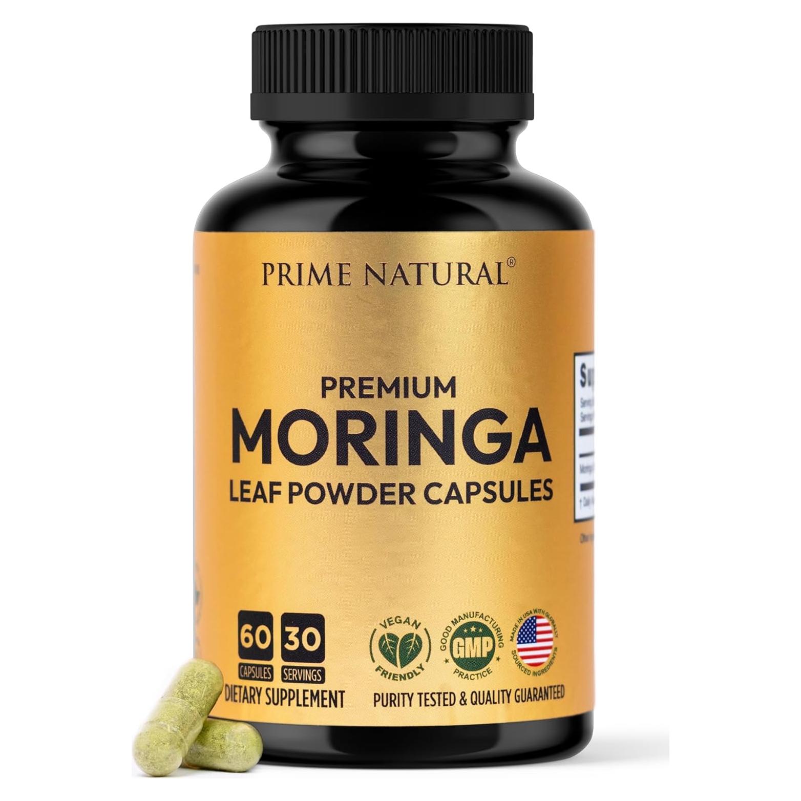 Cápsulas de Polvo de Moringa Prime Natural - 60 Unidades