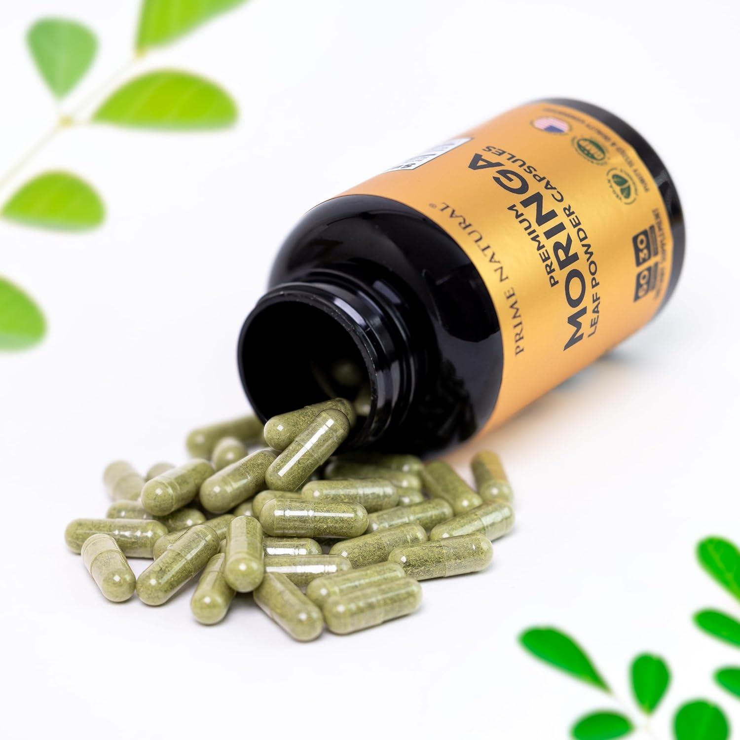 Cápsulas de Polvo de Moringa Prime Natural - 60 Unidades