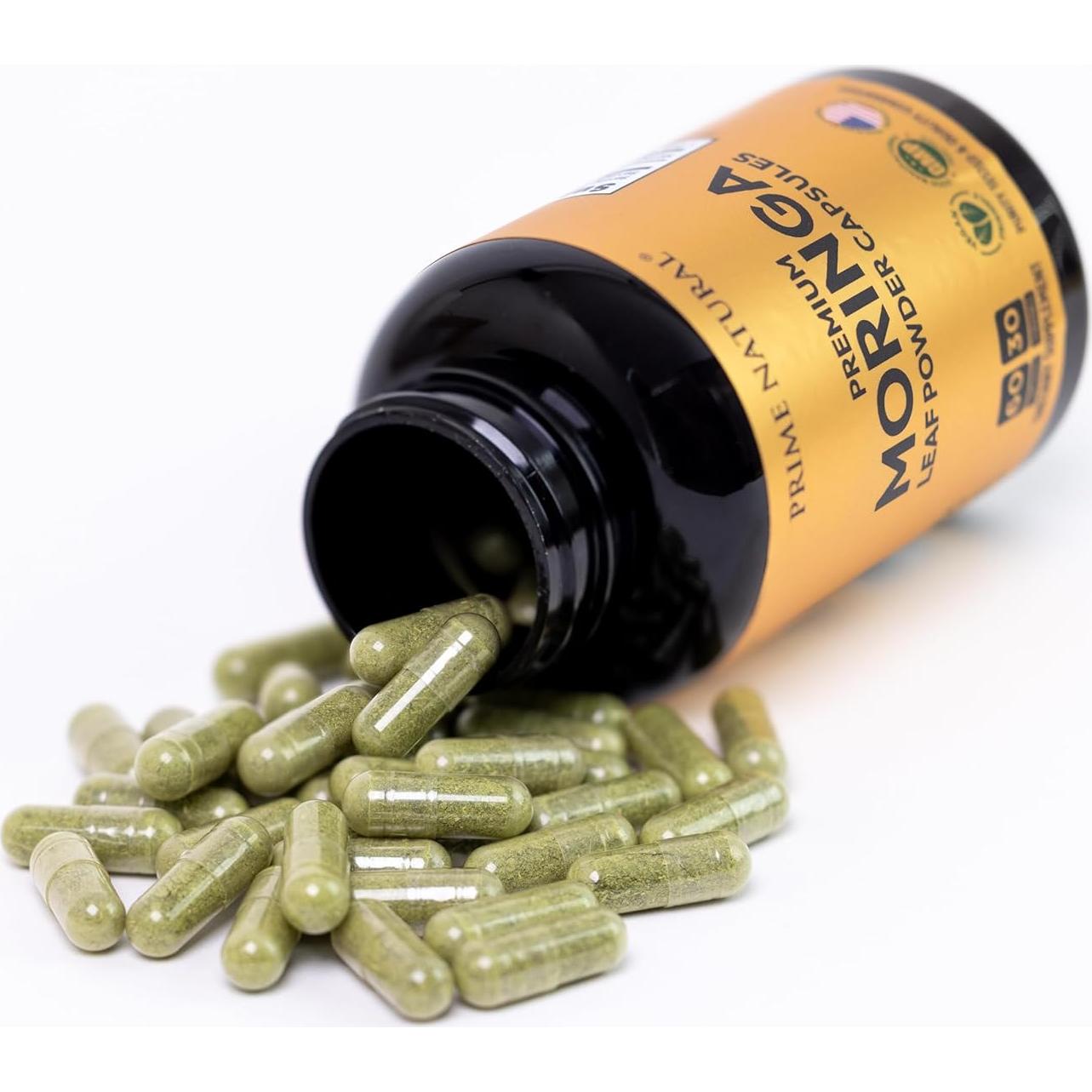 Cápsulas de Polvo de Moringa Prime Natural - 60 Unidades