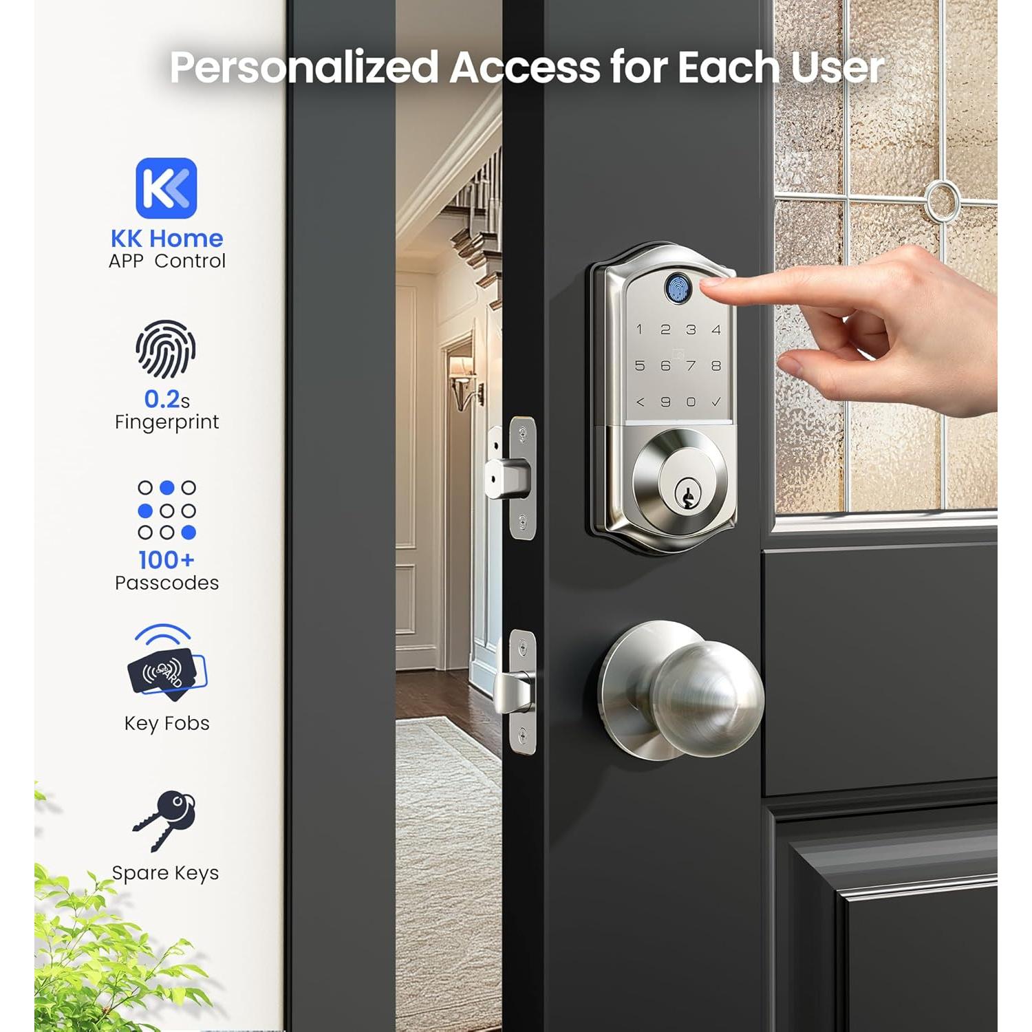 Cerradura Inteligente Veise VE017 con Huella Dactilar y App