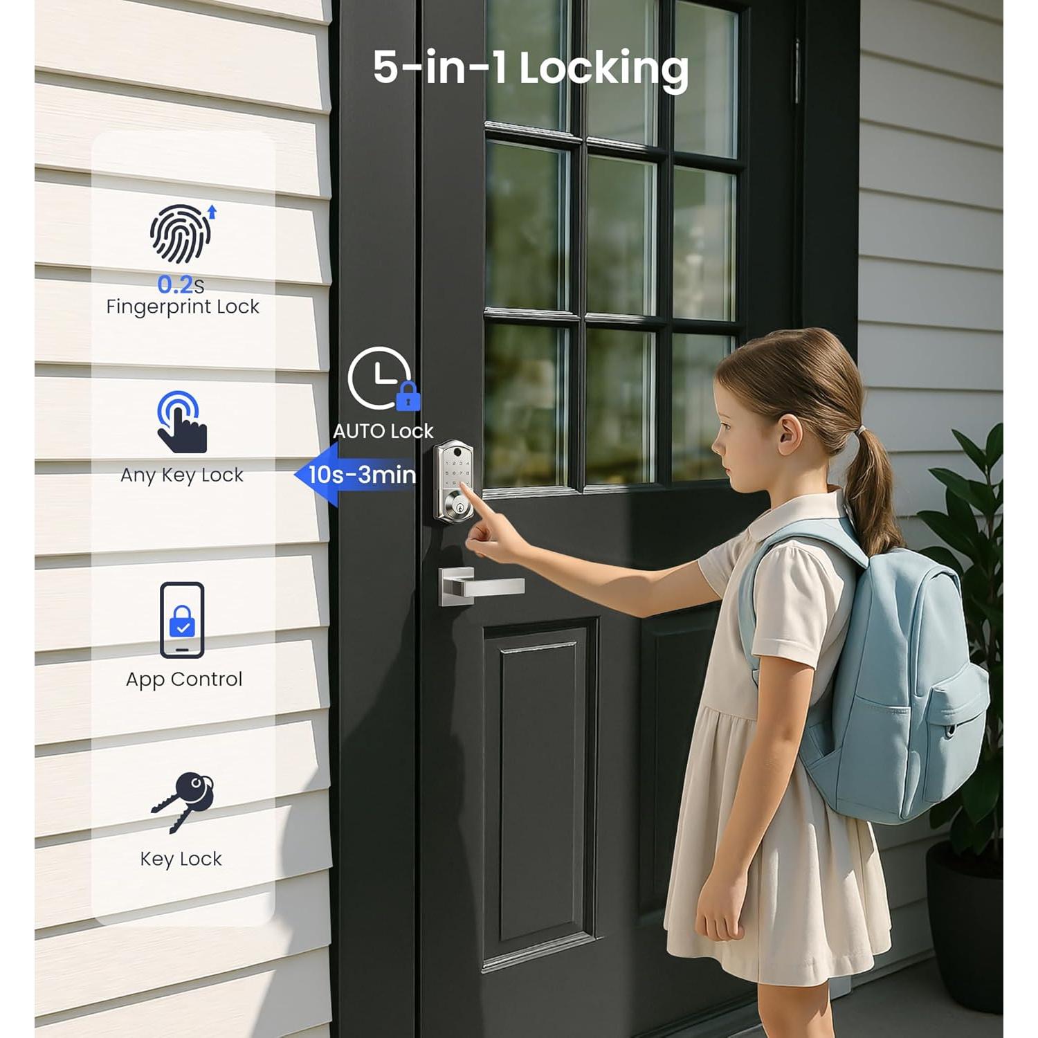 Cerradura Inteligente Veise VE017 con Huella Dactilar y App