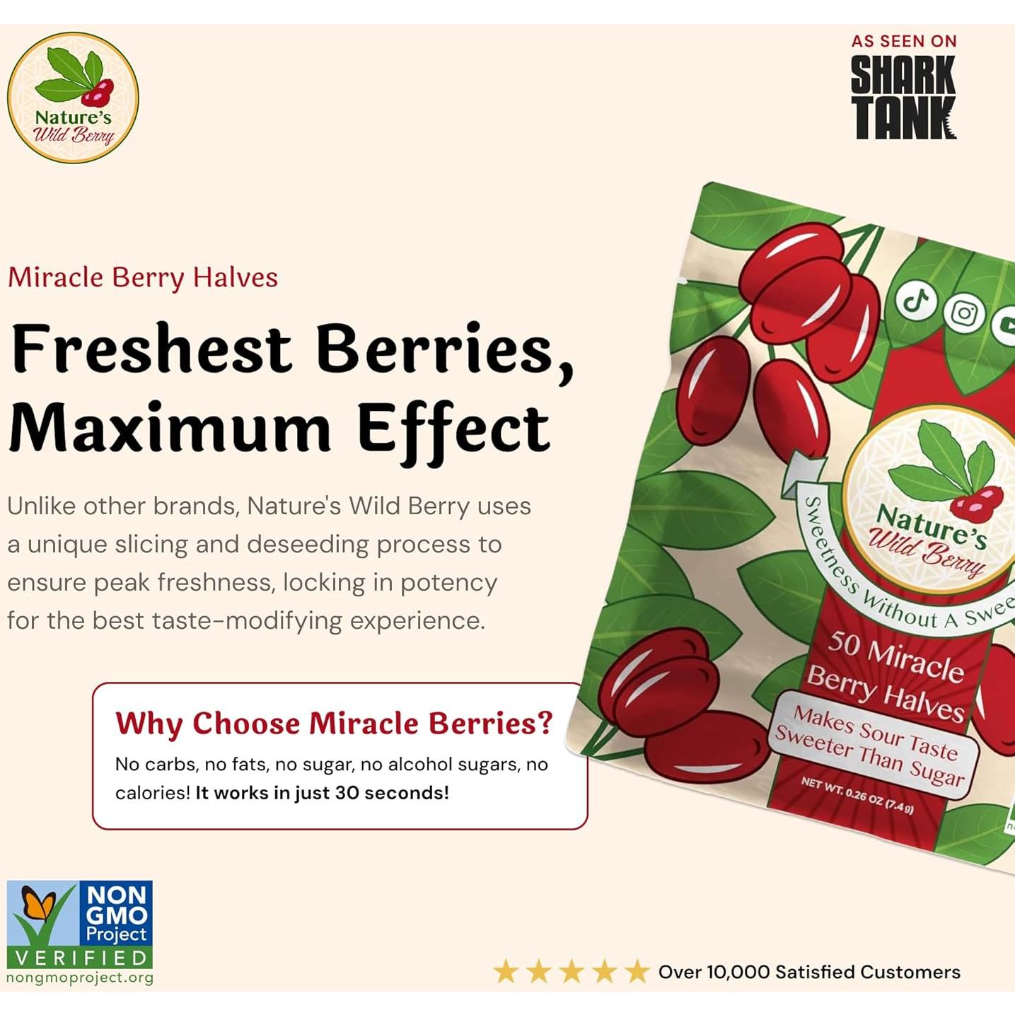 Berries Milagrosas Nature's Wild Berry - 50 Mitades Liofilizadas