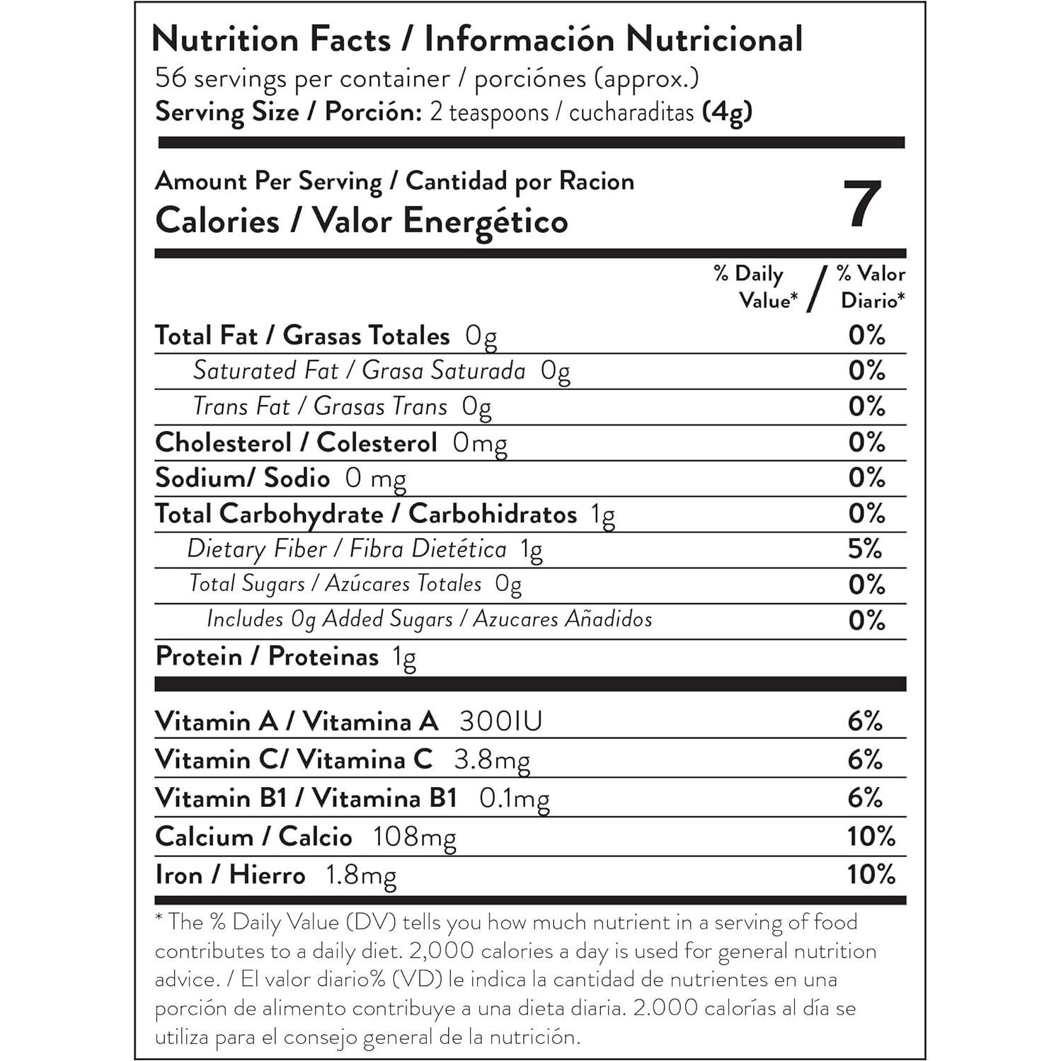 Polvo de Moringa Orgánica Miracle Tree 226.8 g Sin Aditivos