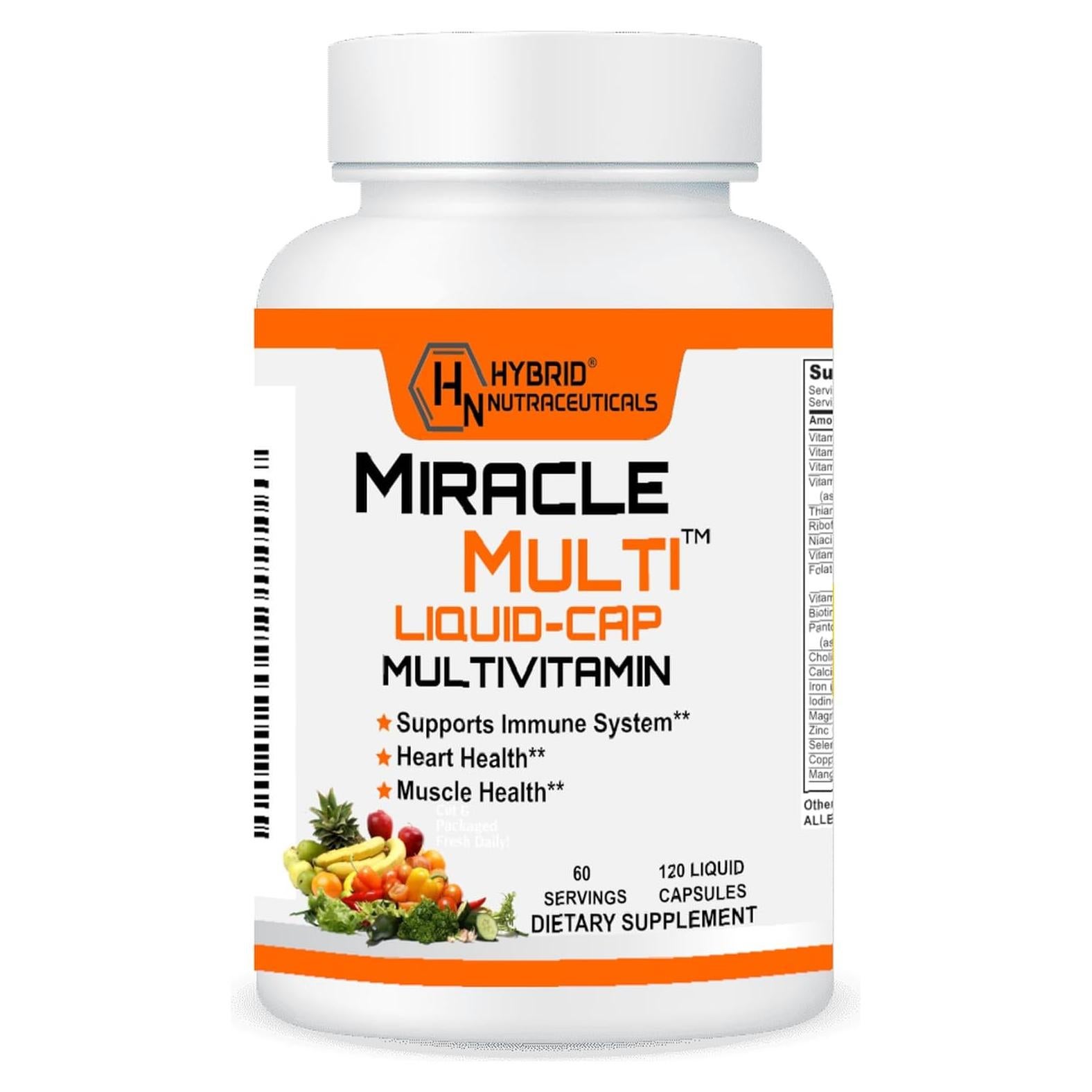 Cápsulas Líquidas Multivitaminas MiracleMulti 120 Gelatinas
