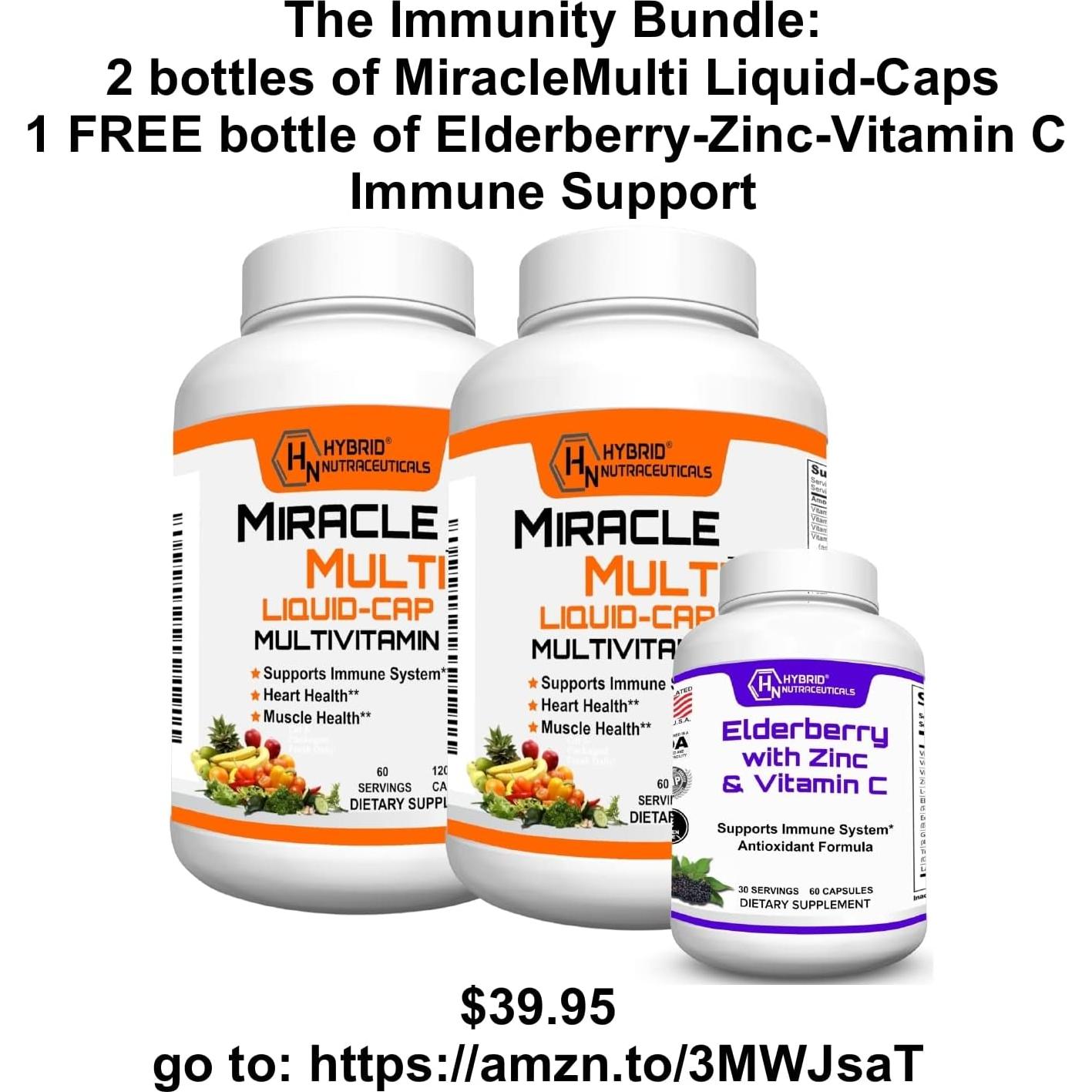 Cápsulas Líquidas Multivitaminas MiracleMulti 120 Gelatinas