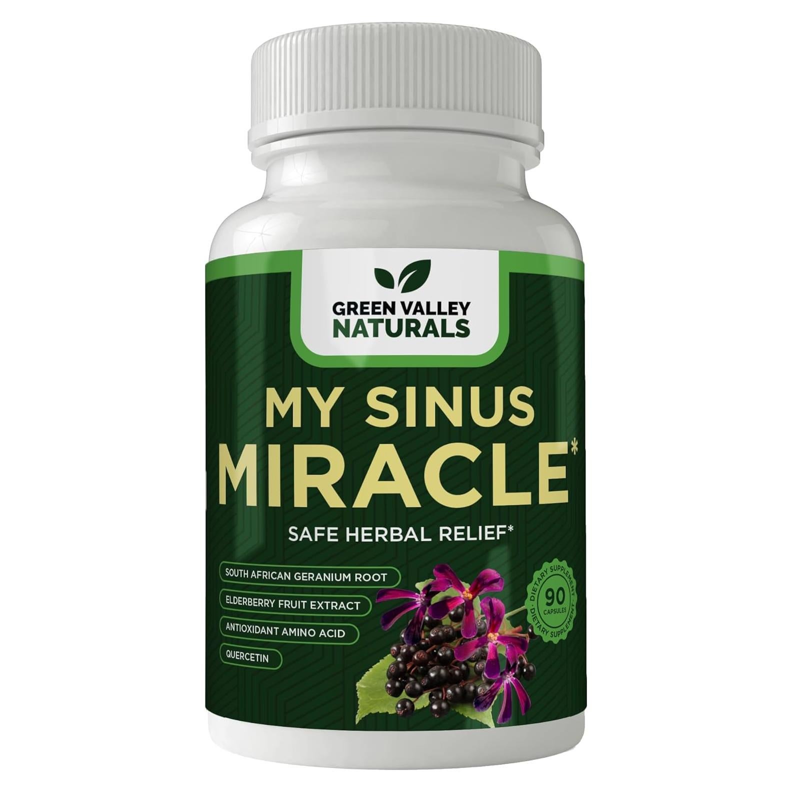 Suplemento Herbal Milagro de Seno Green Valley Naturals 90 Cápsulas