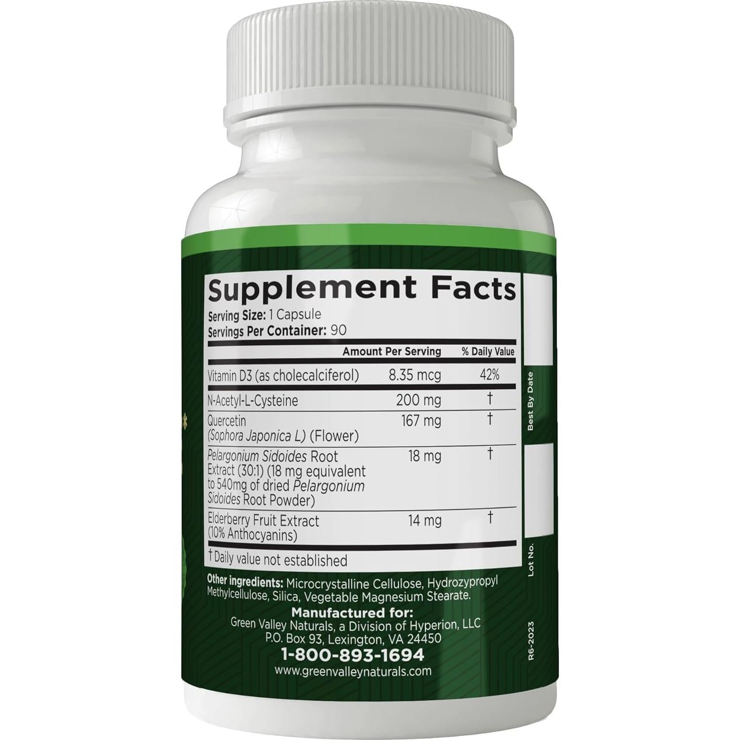 Suplemento Herbal Milagro de Seno Green Valley Naturals 90 Cápsulas