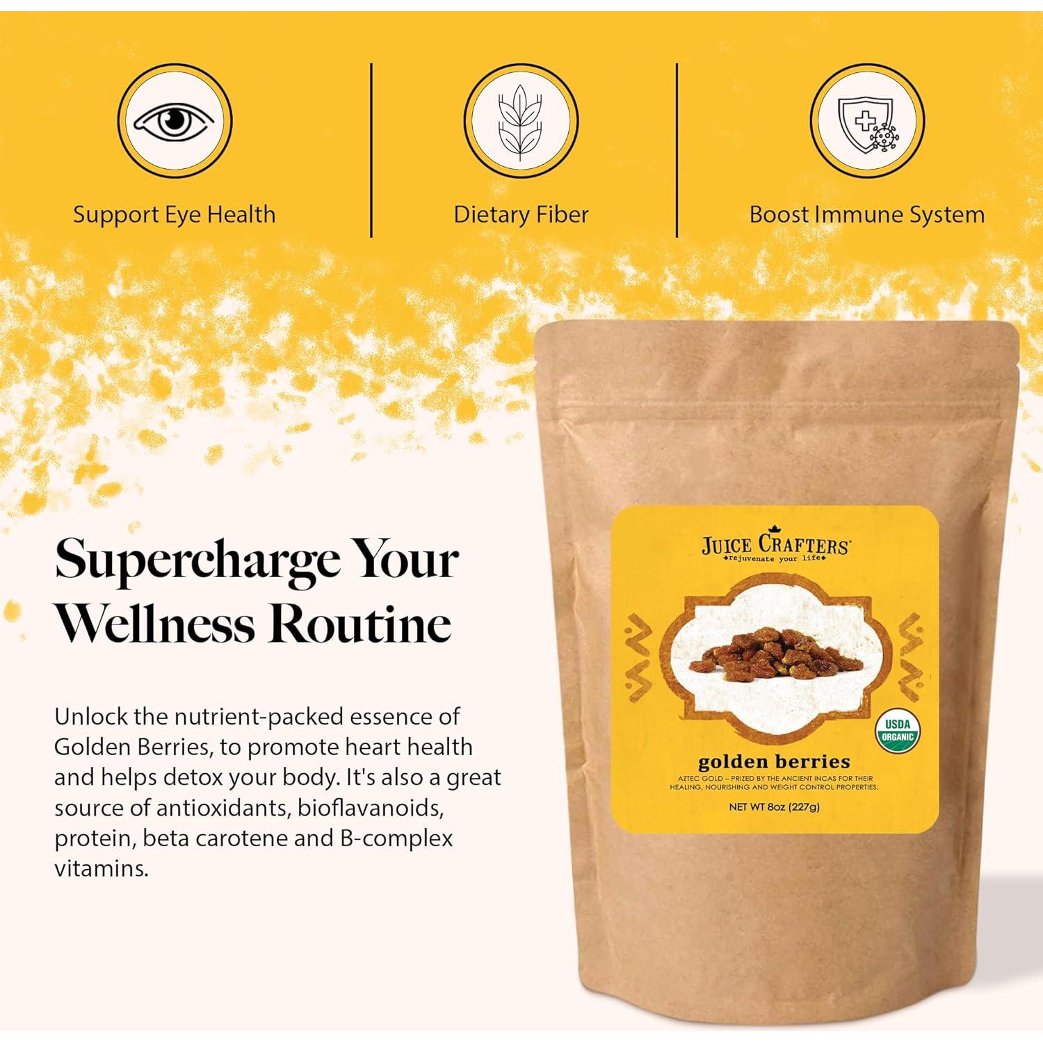 Berries Doradas Orgánicas Juice Crafters 227g - Superalimento