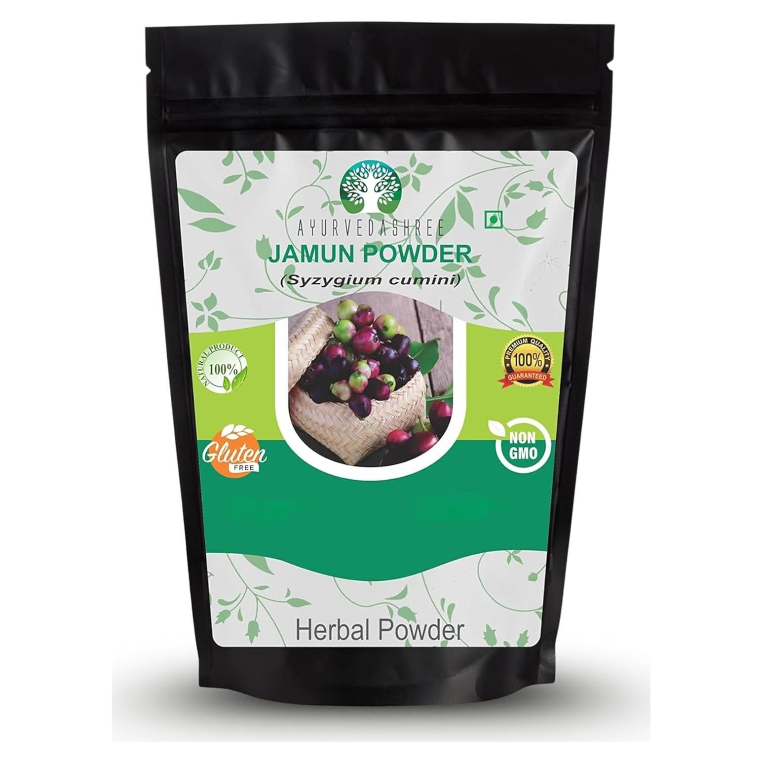 Polvo de Semilla de Jamun 50 g AYURVEDASHREE Vegano Sin Gluten