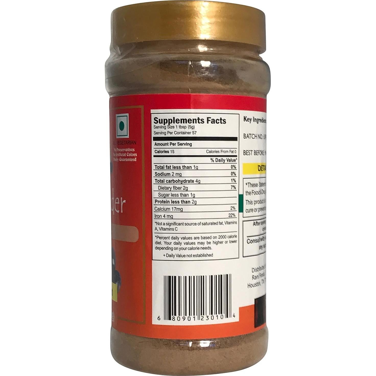 Polvo de Jamun Rani 285g - Natural, Vegano, Sin Gluten