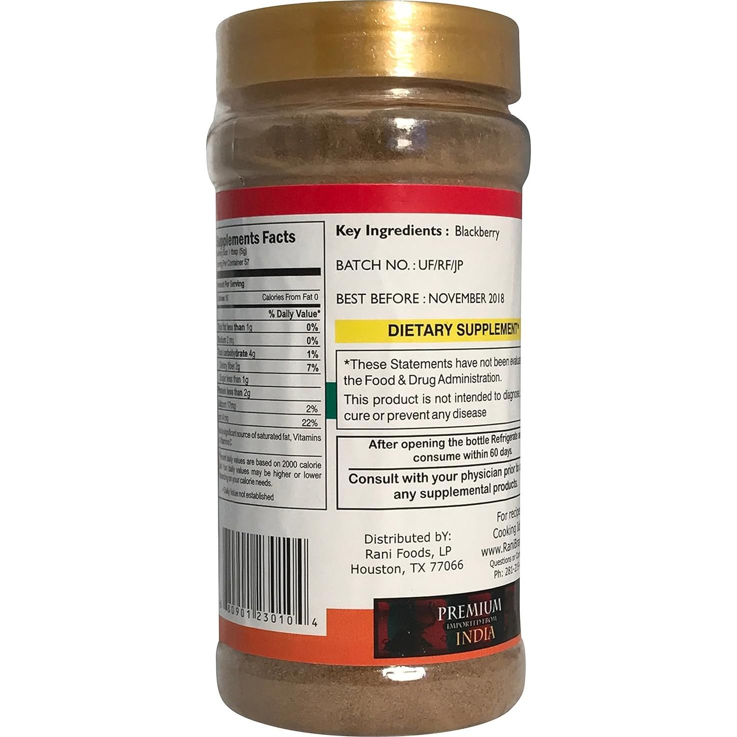 Polvo de Jamun Rani 285g - Natural, Vegano, Sin Gluten