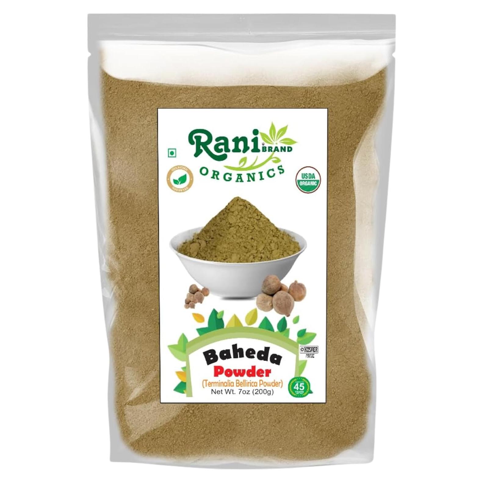 Polvo de Baheda Orgánico Rani 200g - Sin Gluten, Vegano, Kosher
