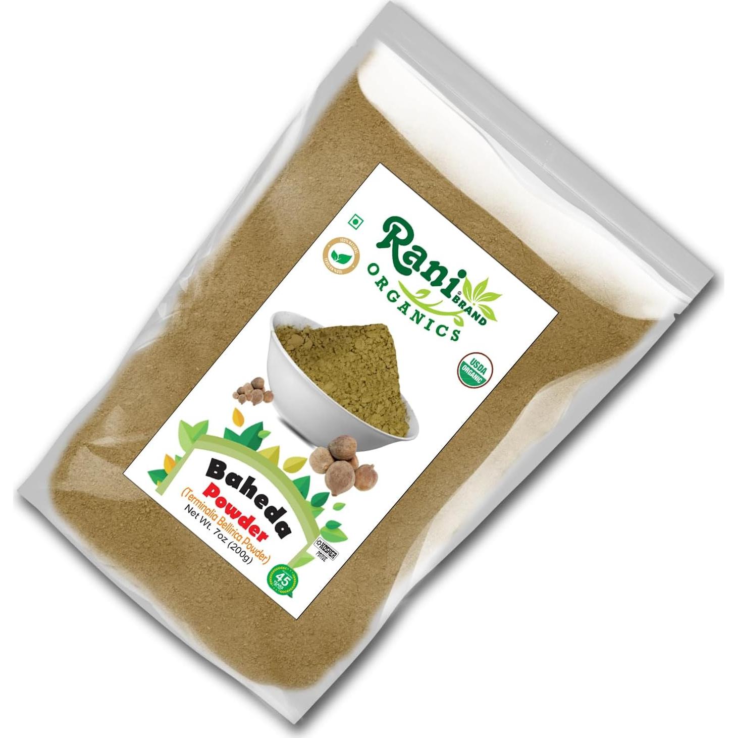Polvo de Baheda Orgánico Rani 200g - Sin Gluten, Vegano, Kosher