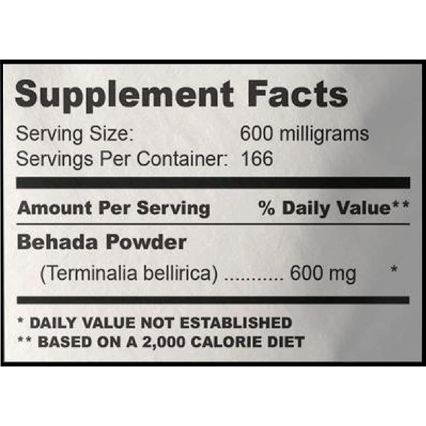 Polvo de Baheda 100% Natural Henna Cosmetics 100 Gramos