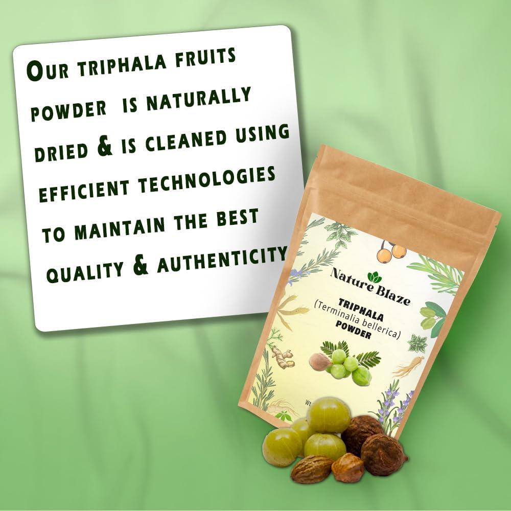 Polvo de Triphala Natural 200g | Amla, Haritaki, Baheda | Sin Aditivos