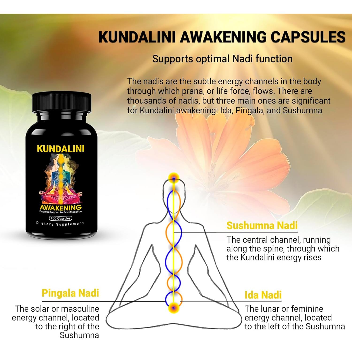 Suplemento Herbal Despertar Kundalini Kailash Herbals 100 Cápsulas