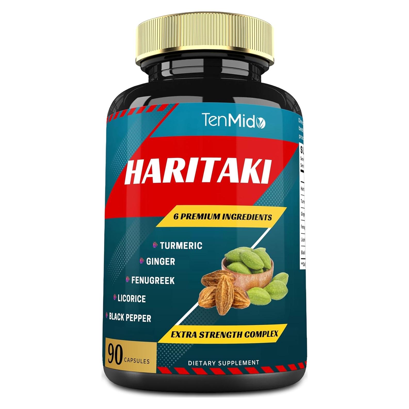 Suplemento Herbal Tenmido Cápsulas de Haritaki 90 Unidades