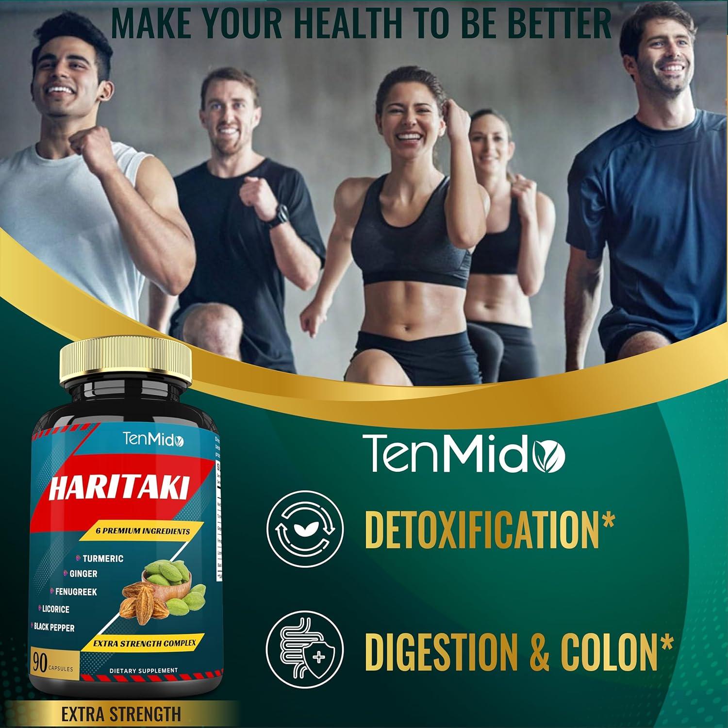 Suplemento Herbal Tenmido Cápsulas de Haritaki 90 Unidades