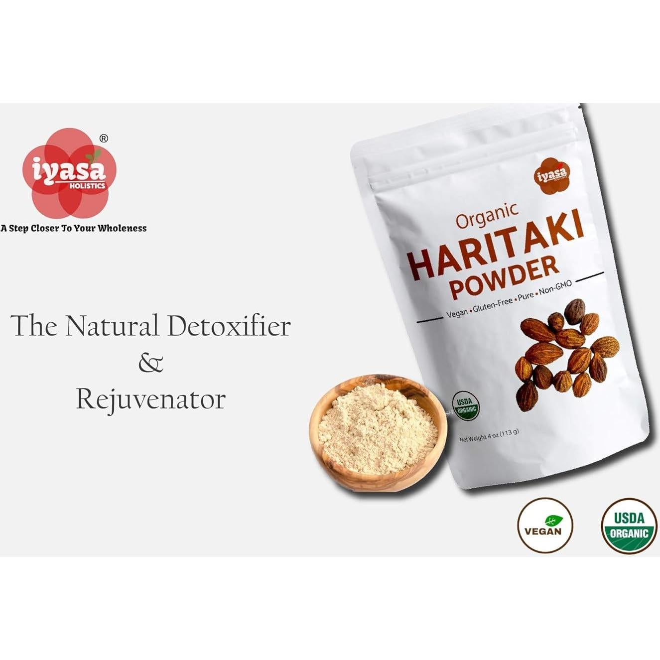 Polvo de Haritaki Orgánico Iyasa 113.4g - Superalimento Digestivo