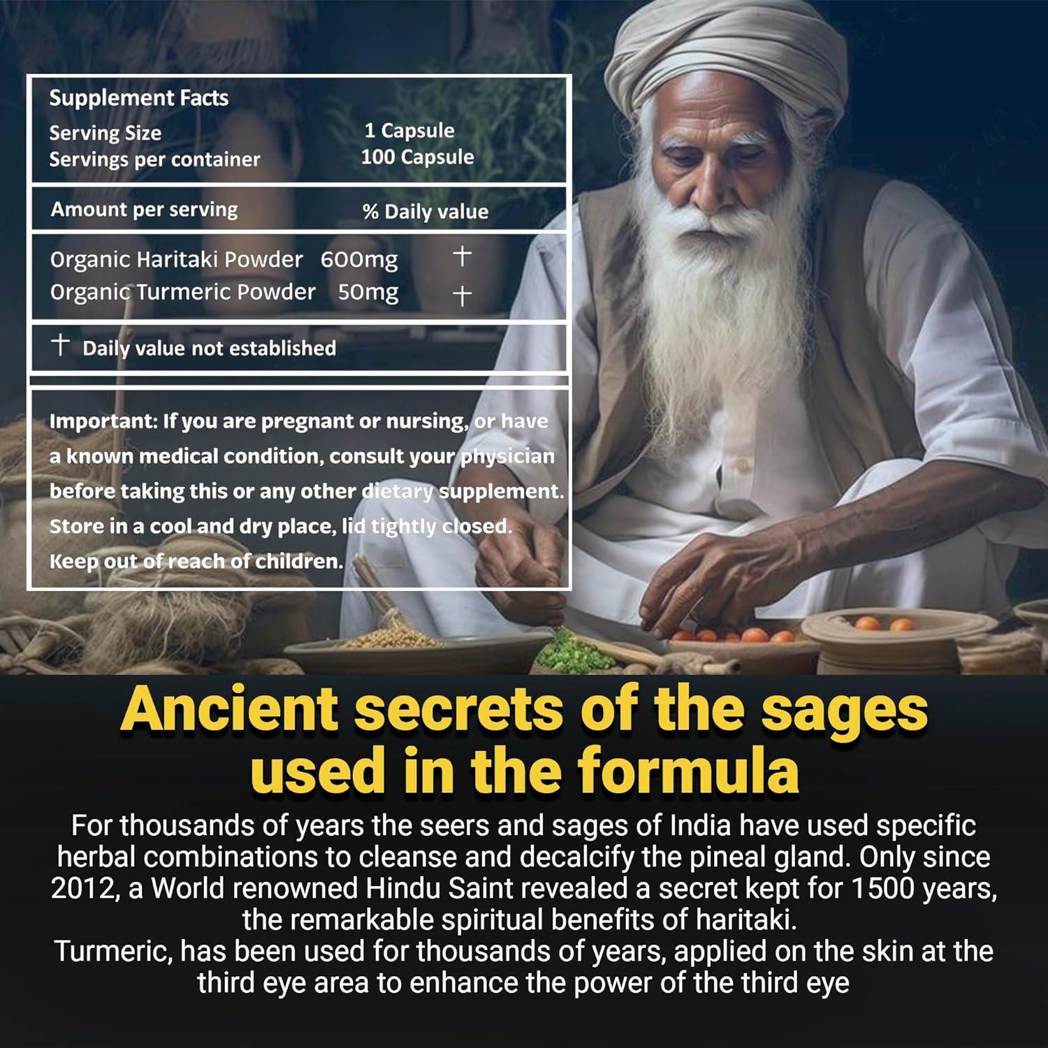 Suplemento Activador Glándula Pineal Kailash Herbals 100 Cápsulas Veganas