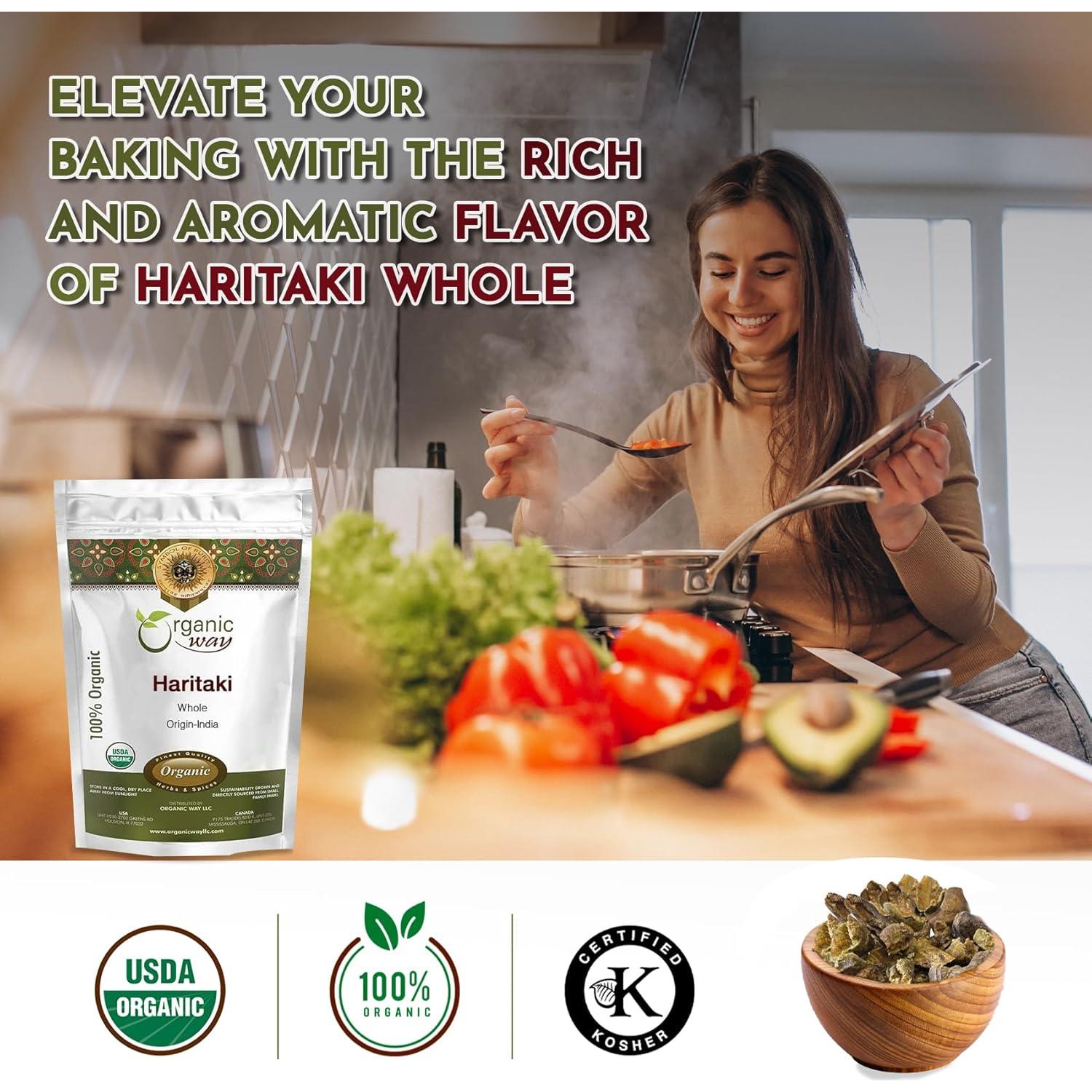 Haritaki Entero Orgánico Forma - 113.4 g - Certificado USDA