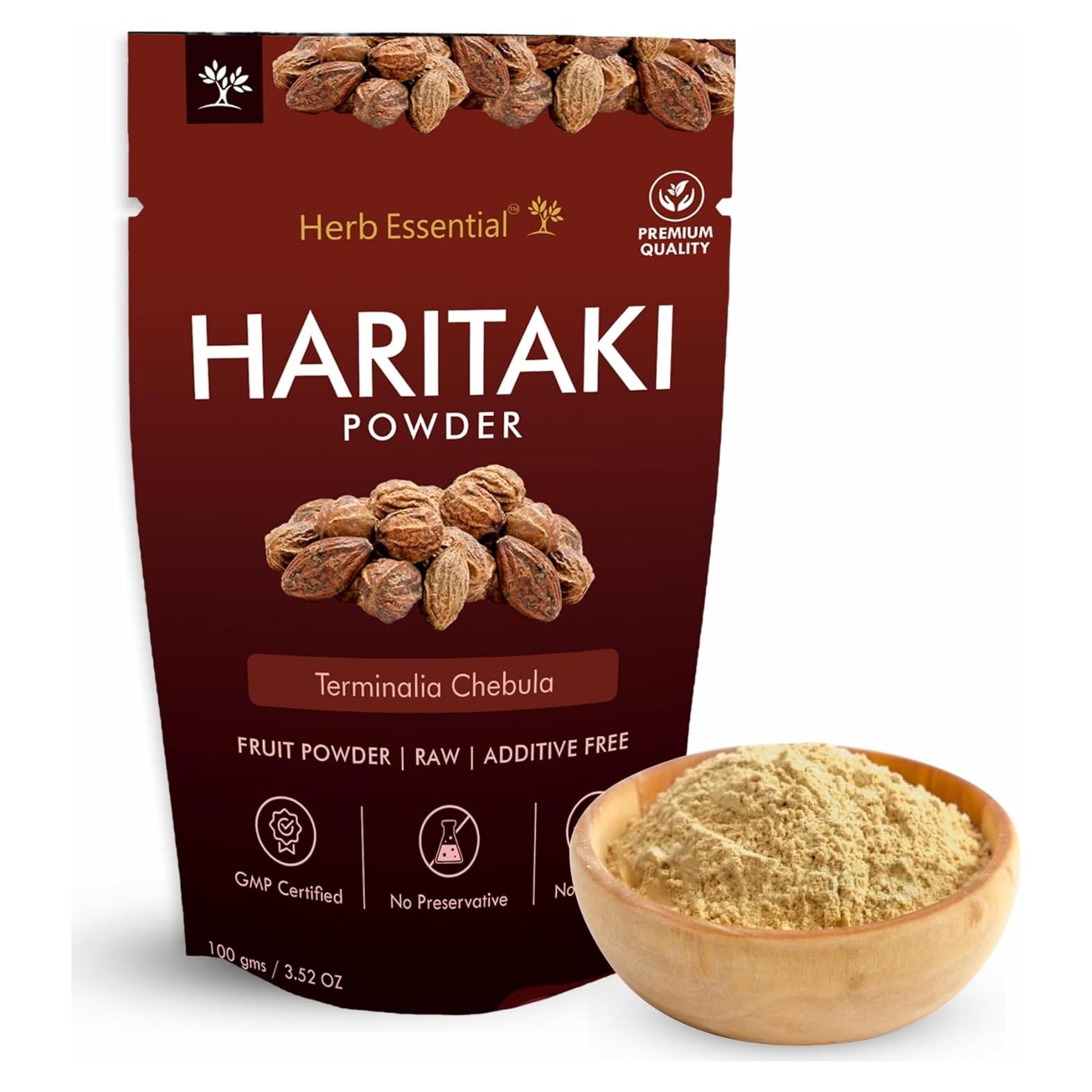Polvo de Haritaki Orgánico Herb Essential 100g - Suplemento Ayurvédico