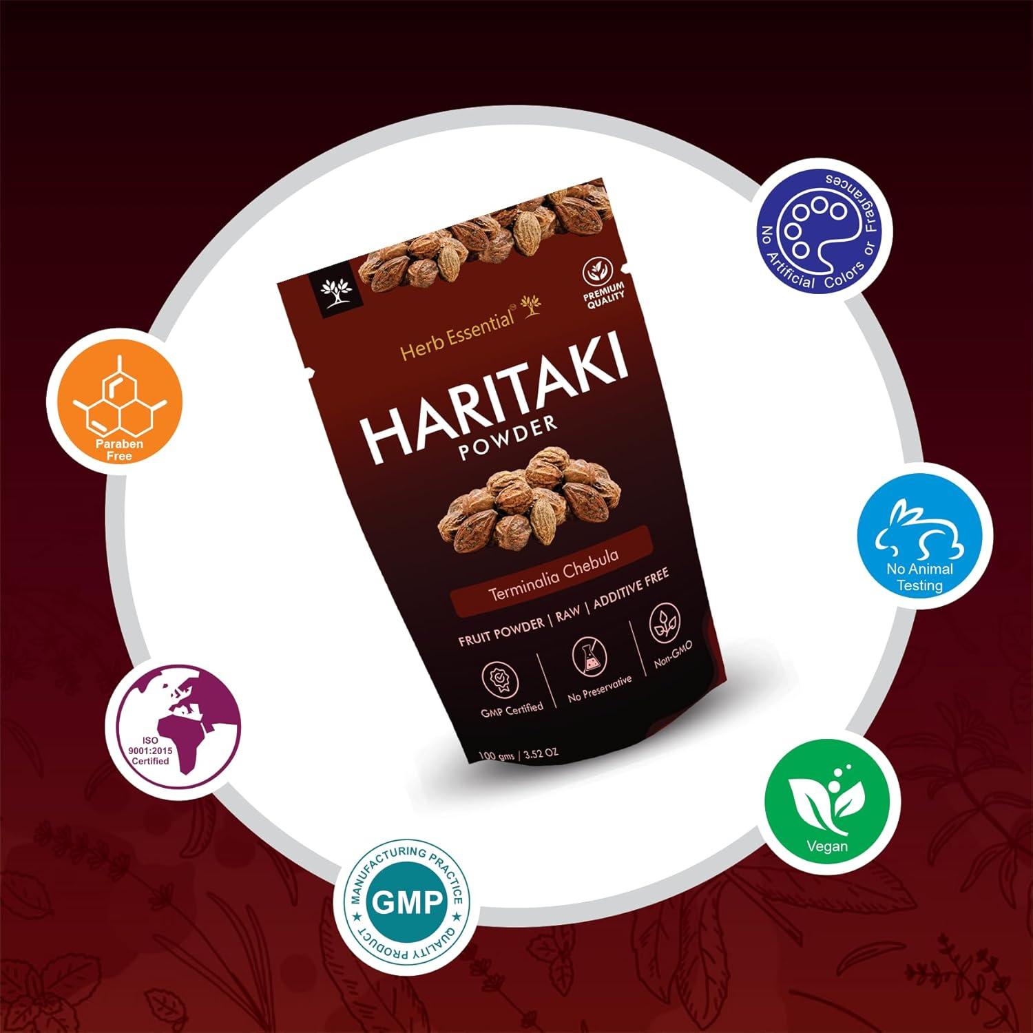 Polvo de Haritaki Orgánico Herb Essential 100g - Suplemento Ayurvédico