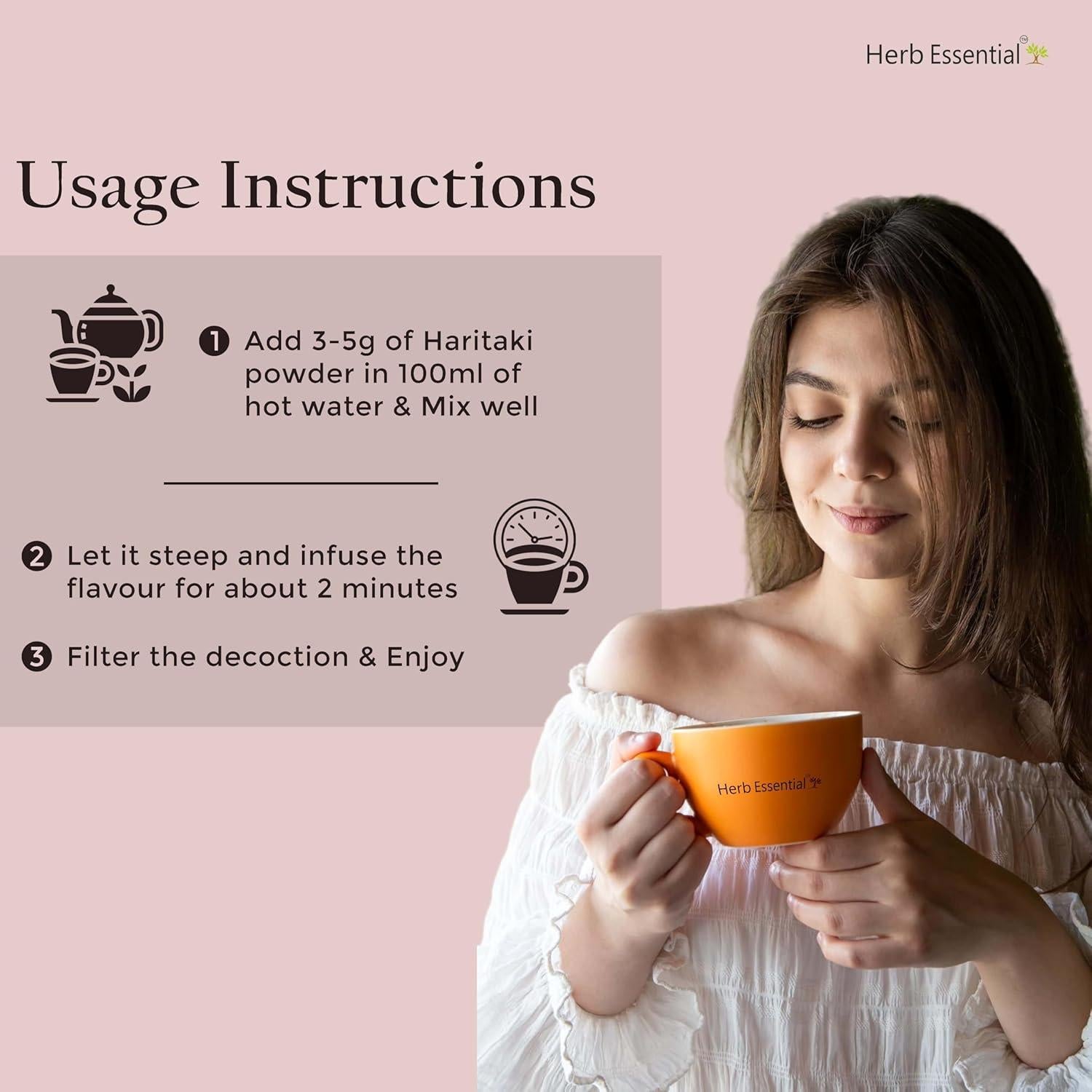 Polvo de Haritaki Orgánico Herb Essential 100g - Suplemento Ayurvédico