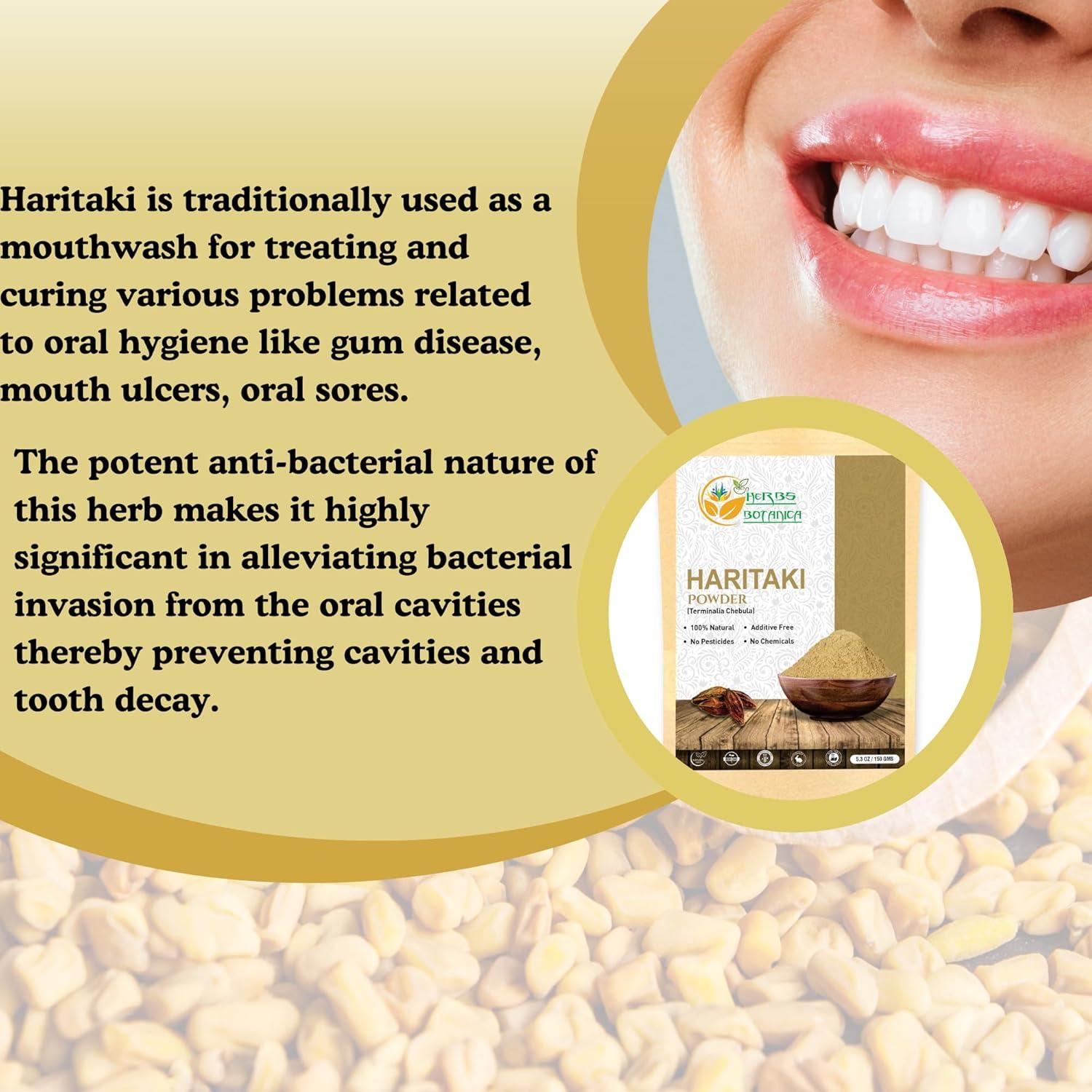 Polvo de Haritaki 100% Puro Herbs Botanica 150 g - Uso Herbal y Belleza