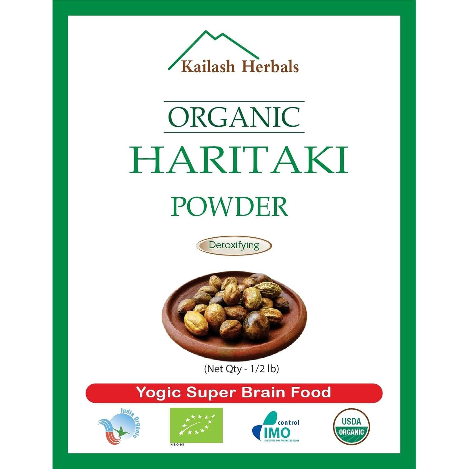 Polvo de Haritaki Orgánico Kailash Herbals 226g - Desintoxicación y Vitalidad