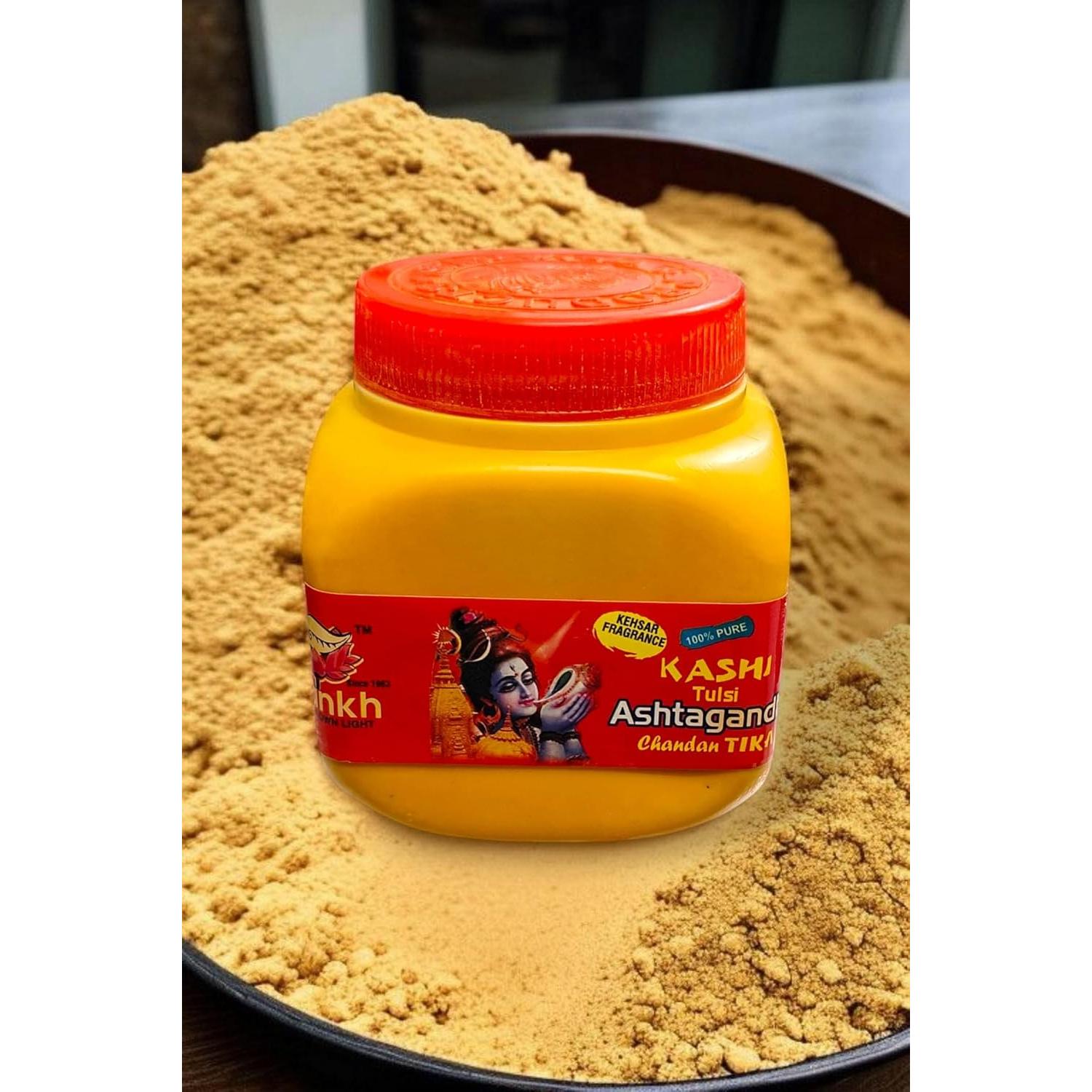 Polvo de Tilak de Sándalo Kashi Tulsi 250g para Pooja