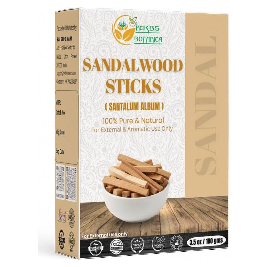 Palitos de Sándalo Natural Herbs Botanica 10.2 cm 99.2 g