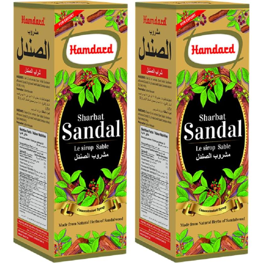 Hamdard Sharbat de Sándalo Natural 500 ml - Bebida Refrescante