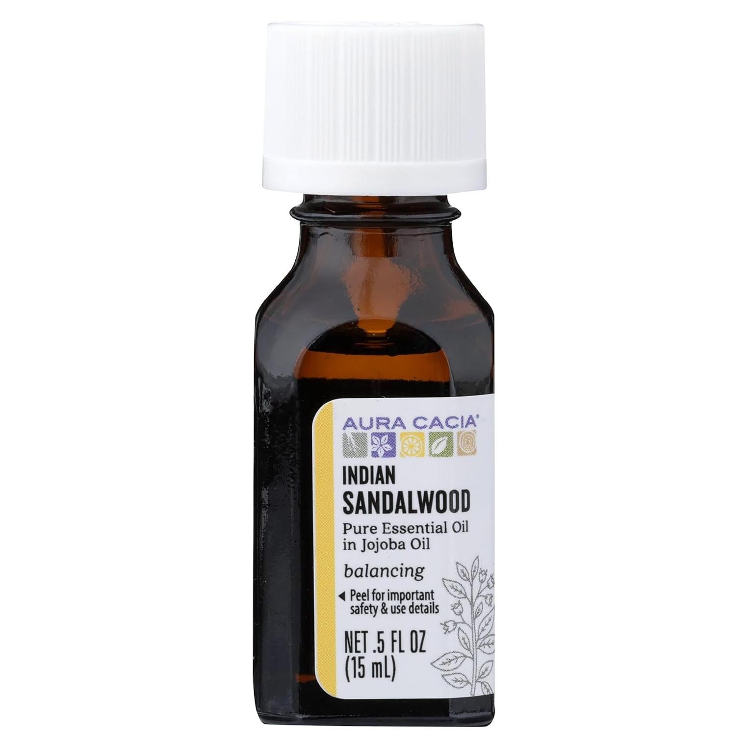 Aceite Esencial de Sándalo Indio Aura Cacia 15ml con Jojoba